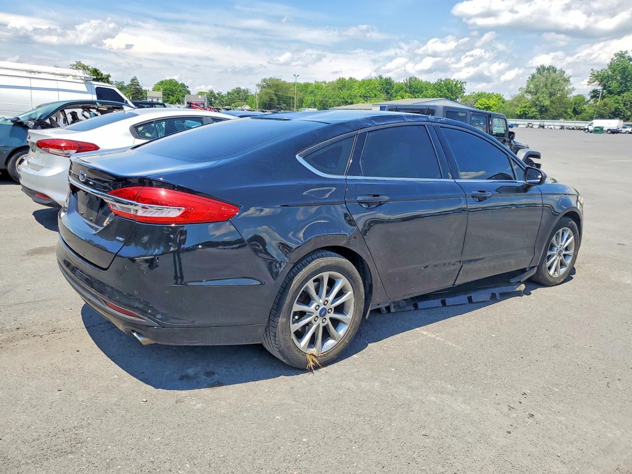 2017 Ford Fusion Se Black vin: 3FA6P0H78HR226022