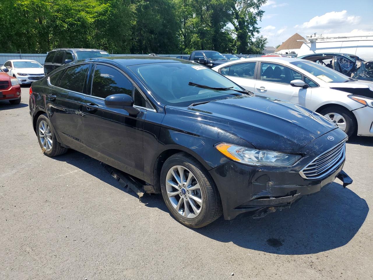 2017 Ford Fusion Se Black vin: 3FA6P0H78HR226022