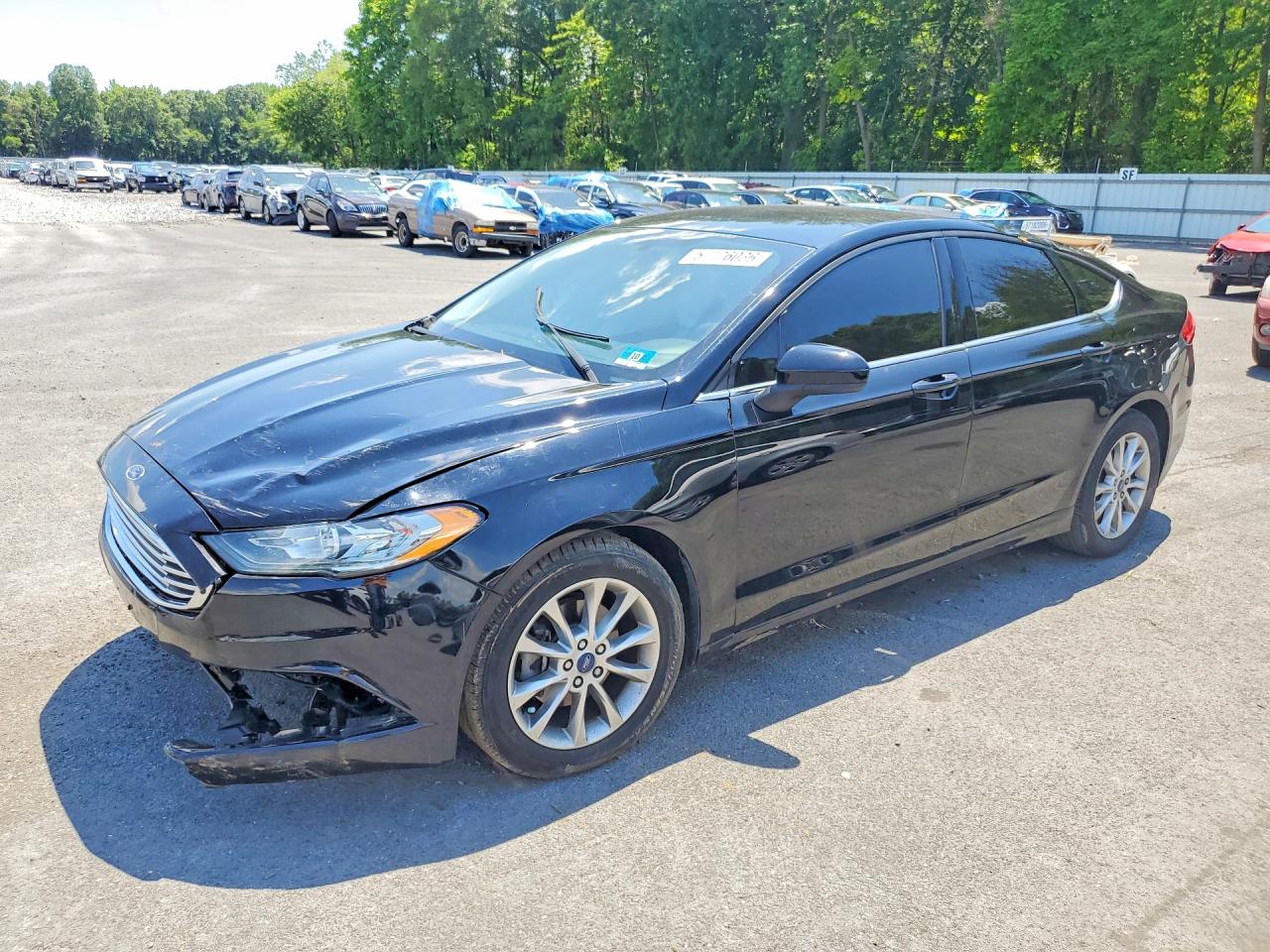 2017 Ford Fusion Se Black vin: 3FA6P0H78HR226022