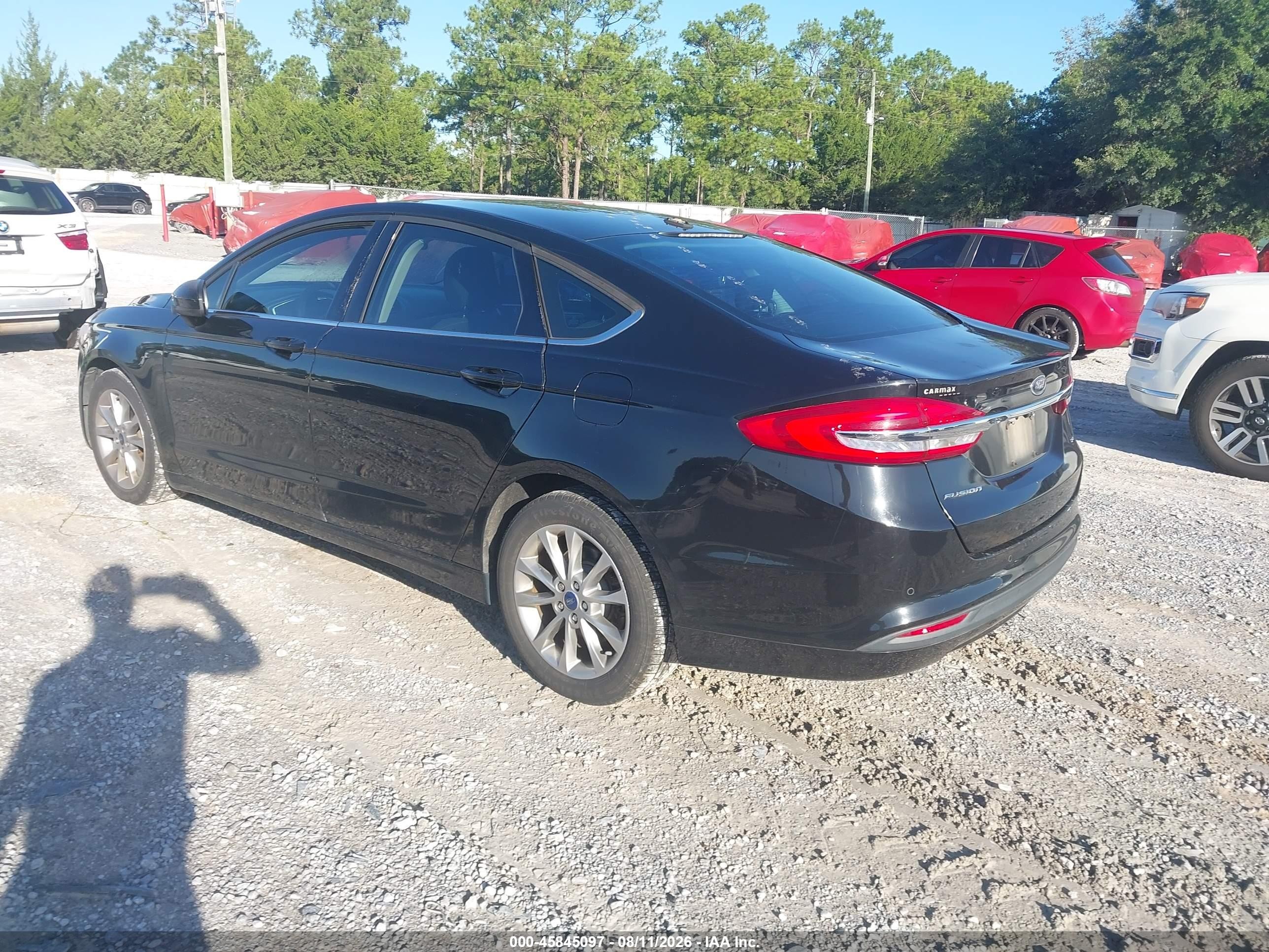 2017 Ford Fusion Se Black vin: 3FA6P0H78HR392833