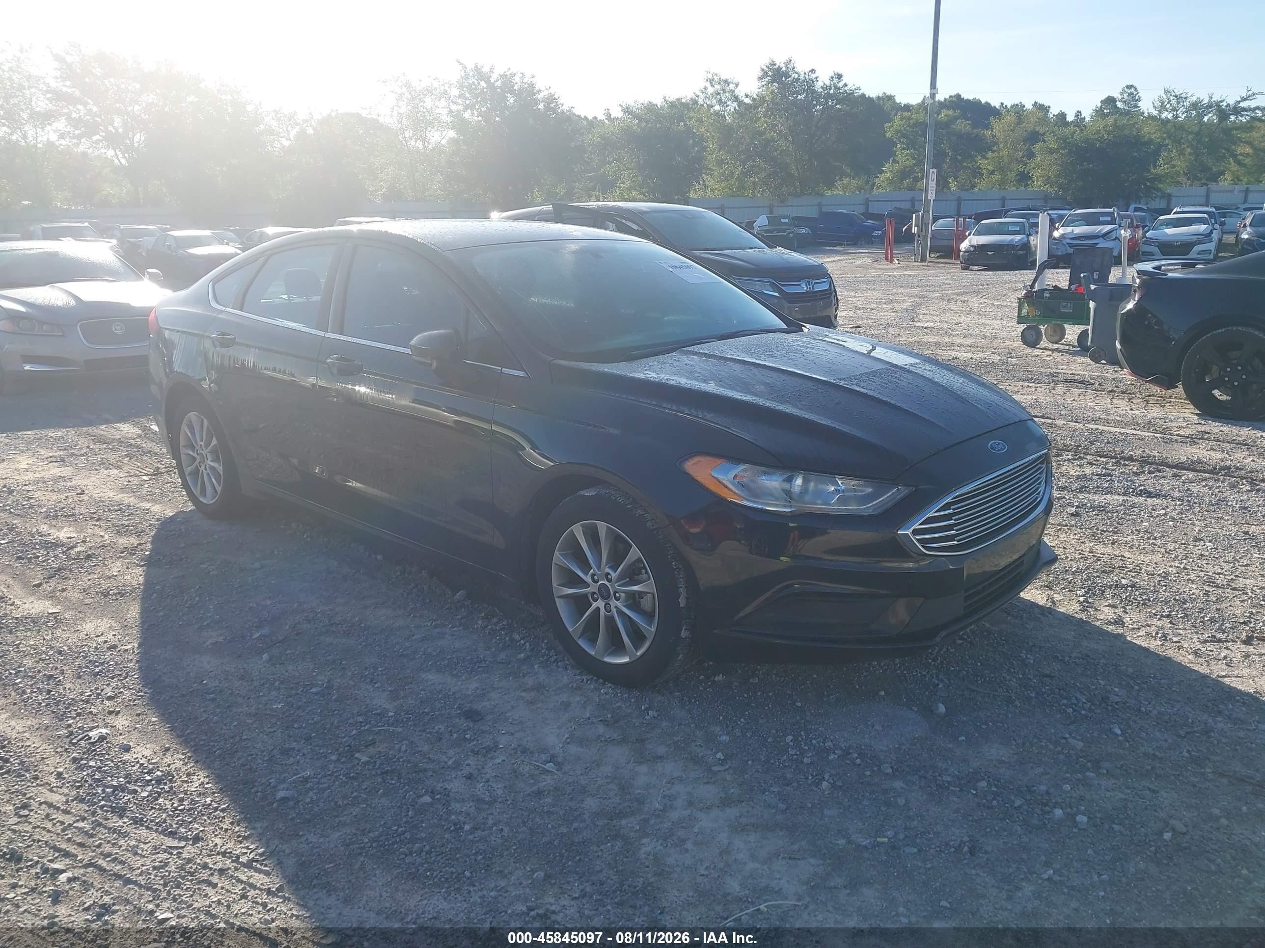 2017 Ford Fusion Se Black vin: 3FA6P0H78HR392833