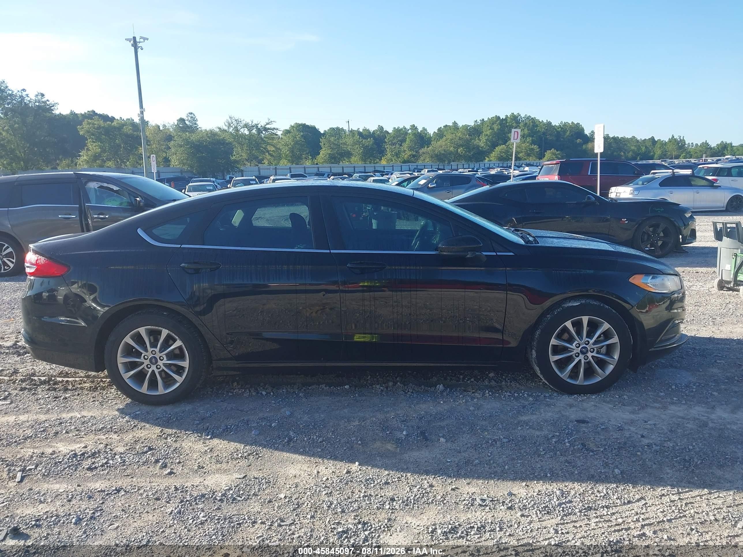 2017 Ford Fusion Se Black vin: 3FA6P0H78HR392833