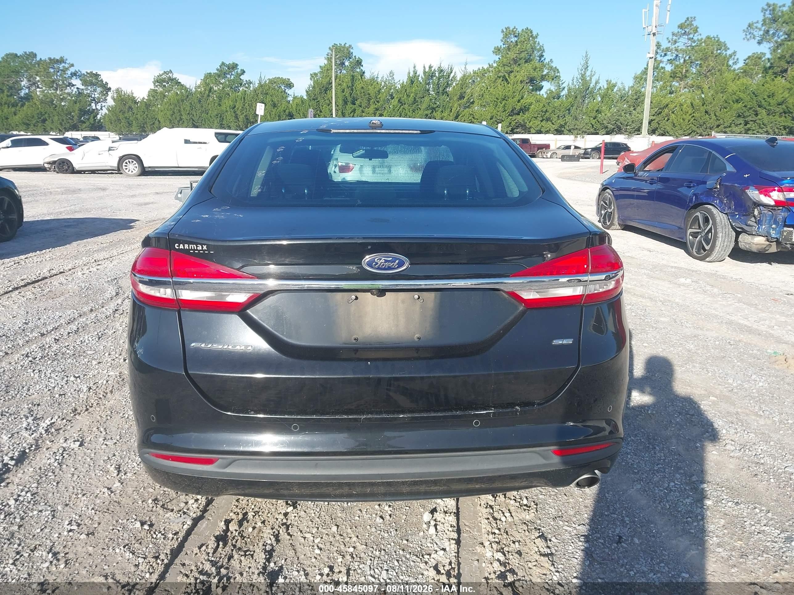 2017 Ford Fusion Se Black vin: 3FA6P0H78HR392833