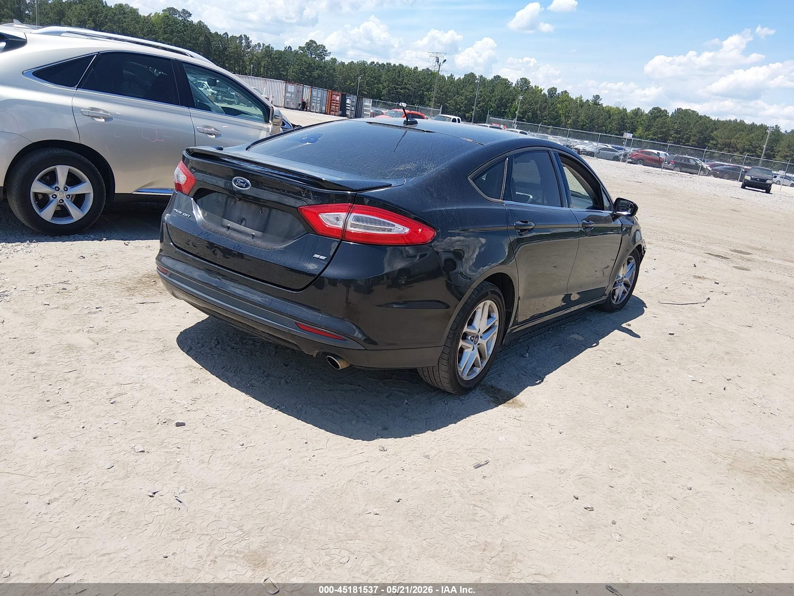 2013 Ford Fusion Se Black vin: 3FA6P0H79DR116512