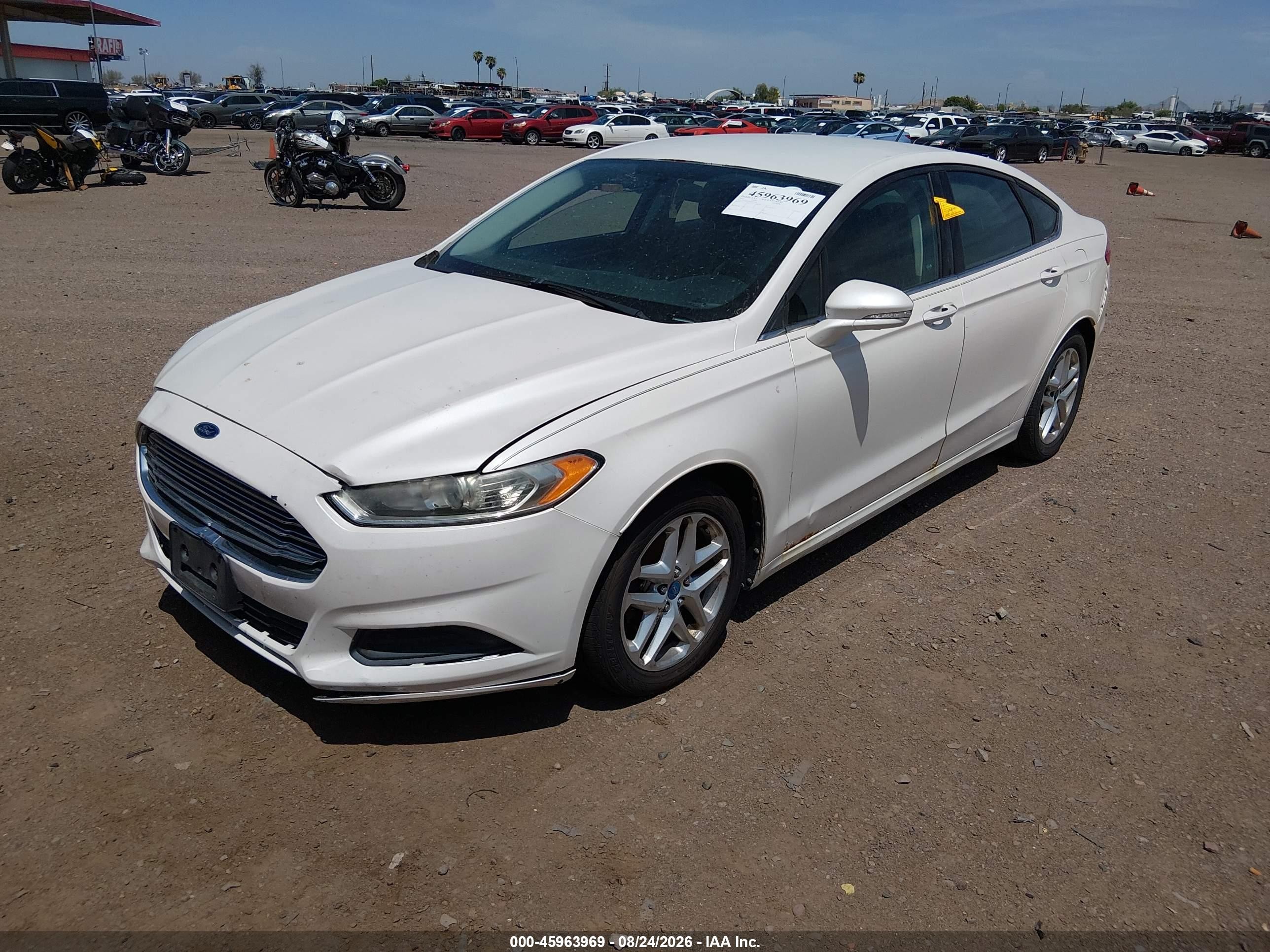 2013 Ford Fusion Se White vin: 3FA6P0H79DR131544