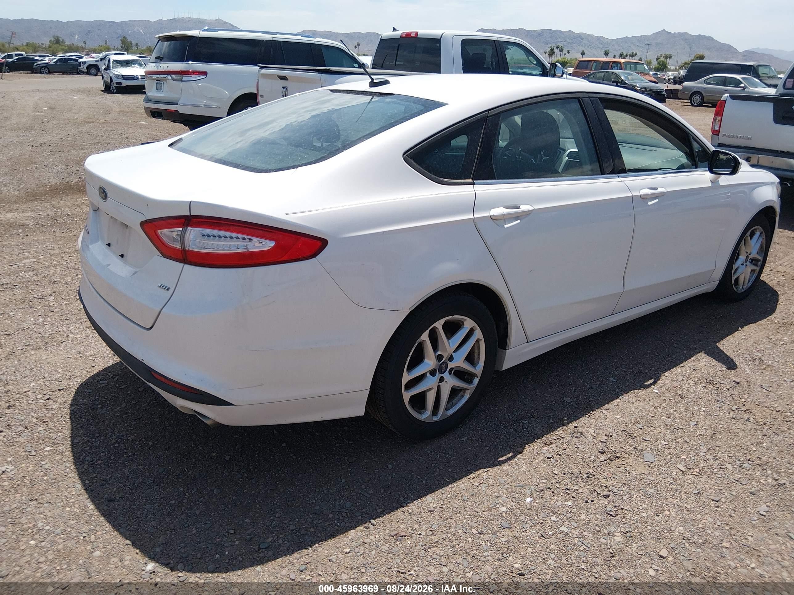 2013 Ford Fusion Se White vin: 3FA6P0H79DR131544