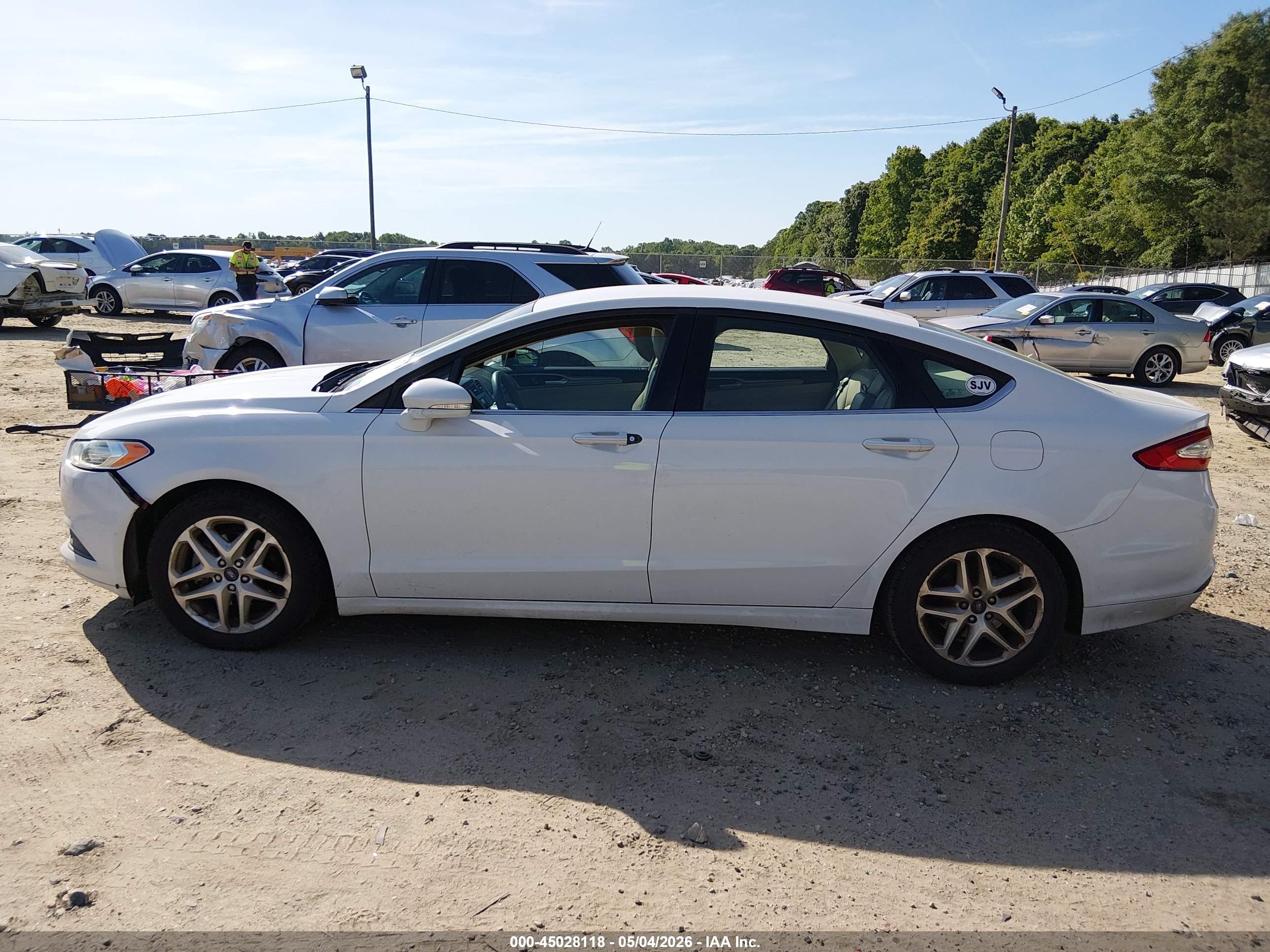 2013 Ford Fusion Se White vin: 3FA6P0H79DR146674