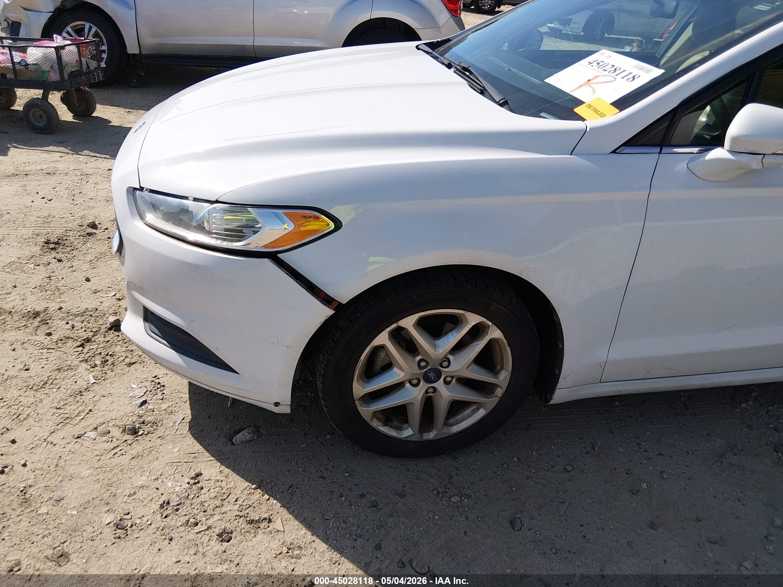 2013 Ford Fusion Se White vin: 3FA6P0H79DR146674