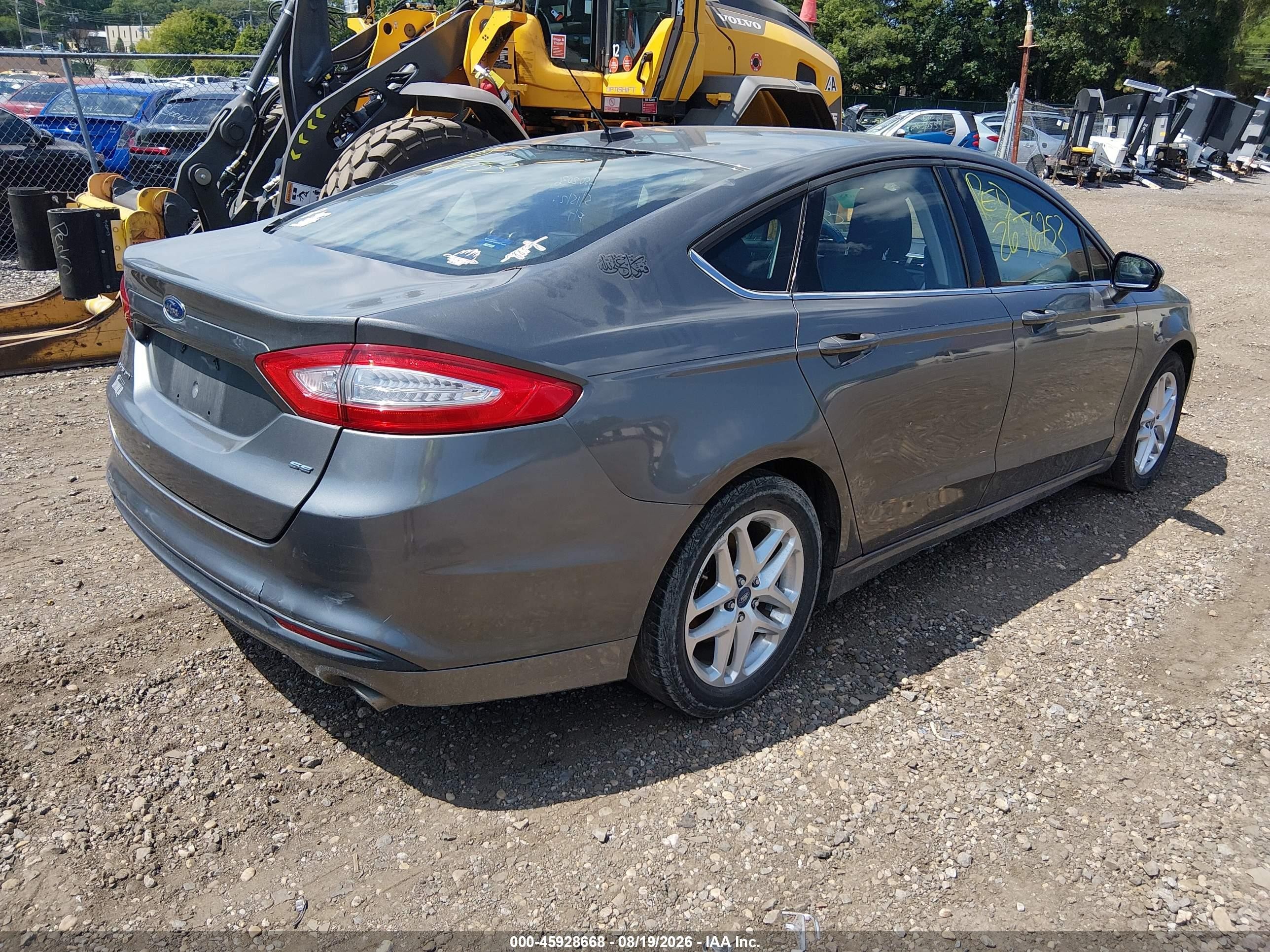 2013 Ford Fusion Se Gray vin: 3FA6P0H79DR220434