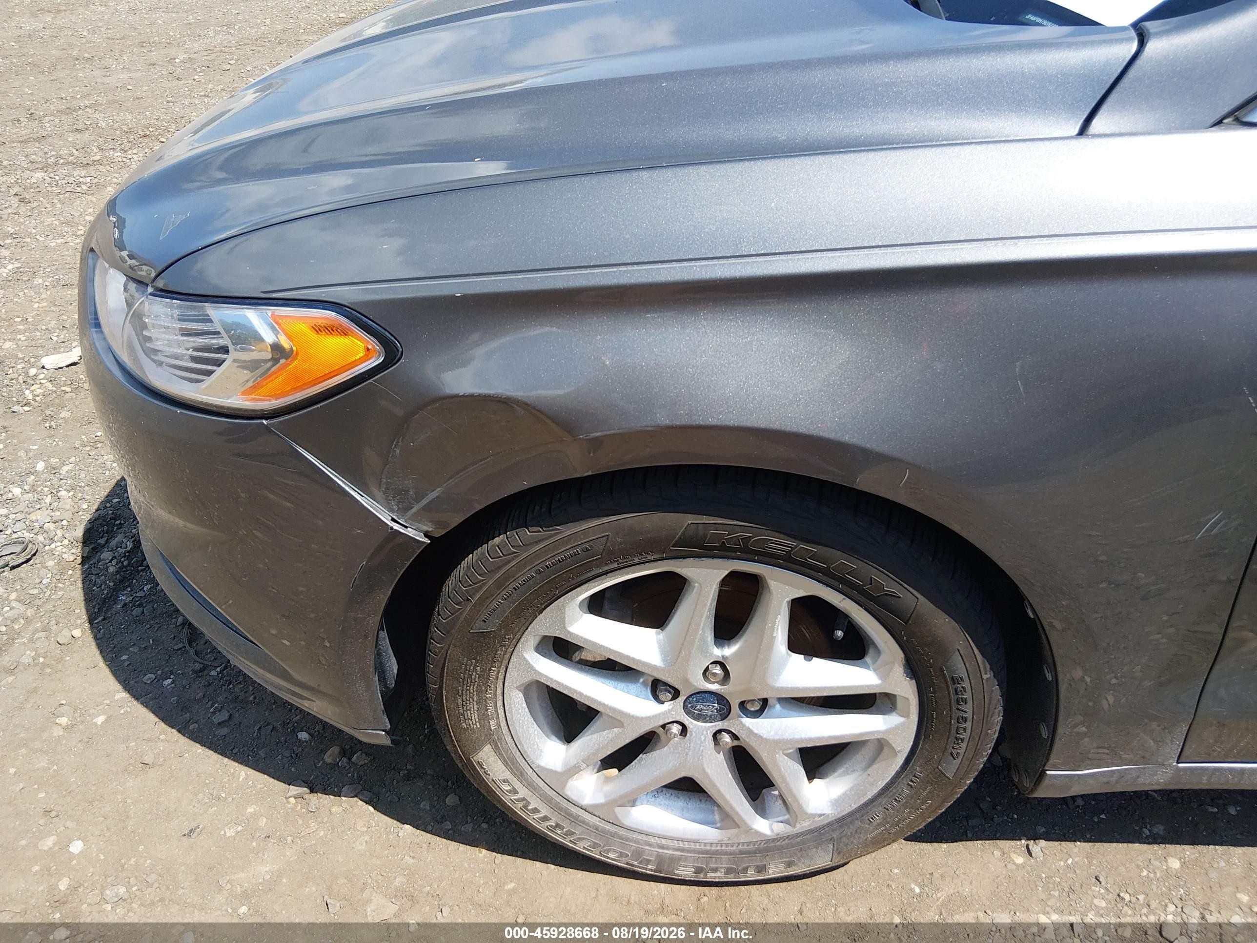 2013 Ford Fusion Se Gray vin: 3FA6P0H79DR220434