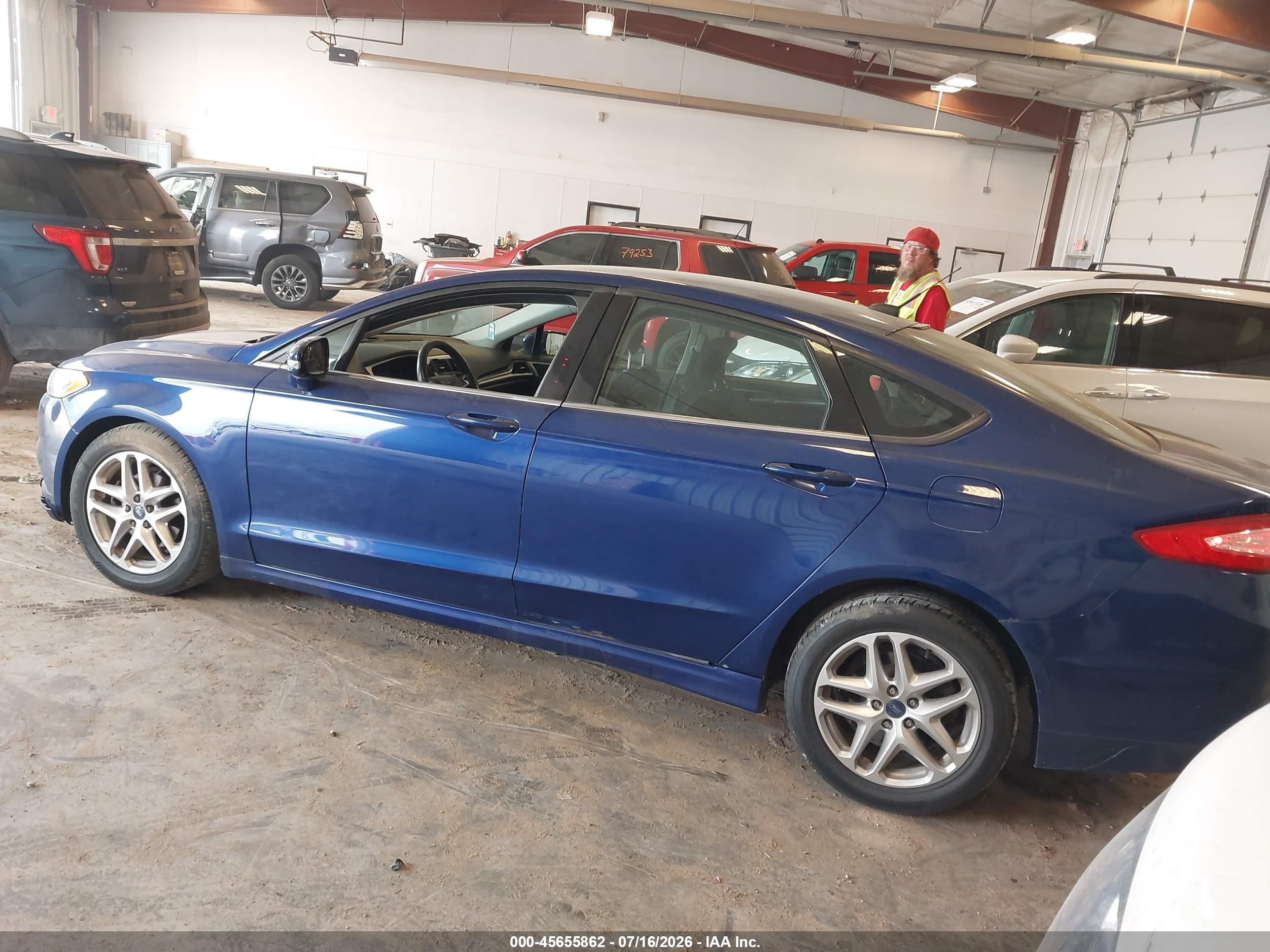 2013 Ford Fusion Se Blue vin: 3FA6P0H79DR296218