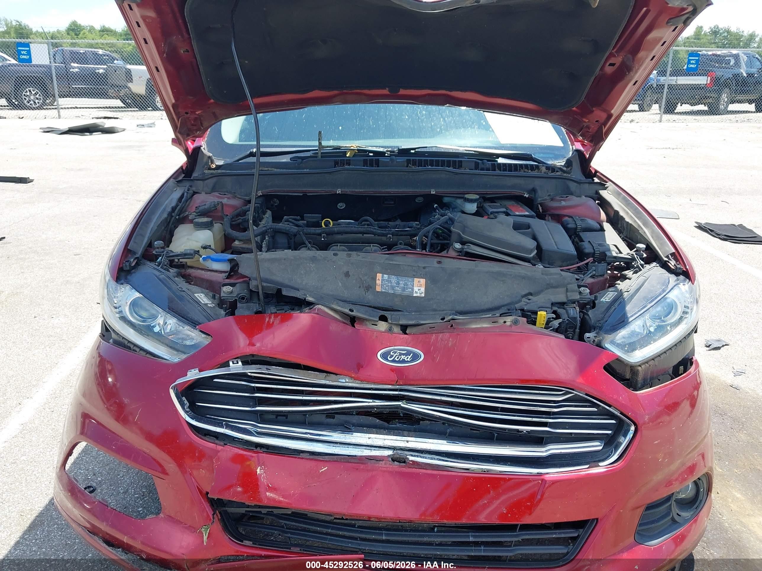 2013 Ford Fusion Se Red vin: 3FA6P0H79DR322199