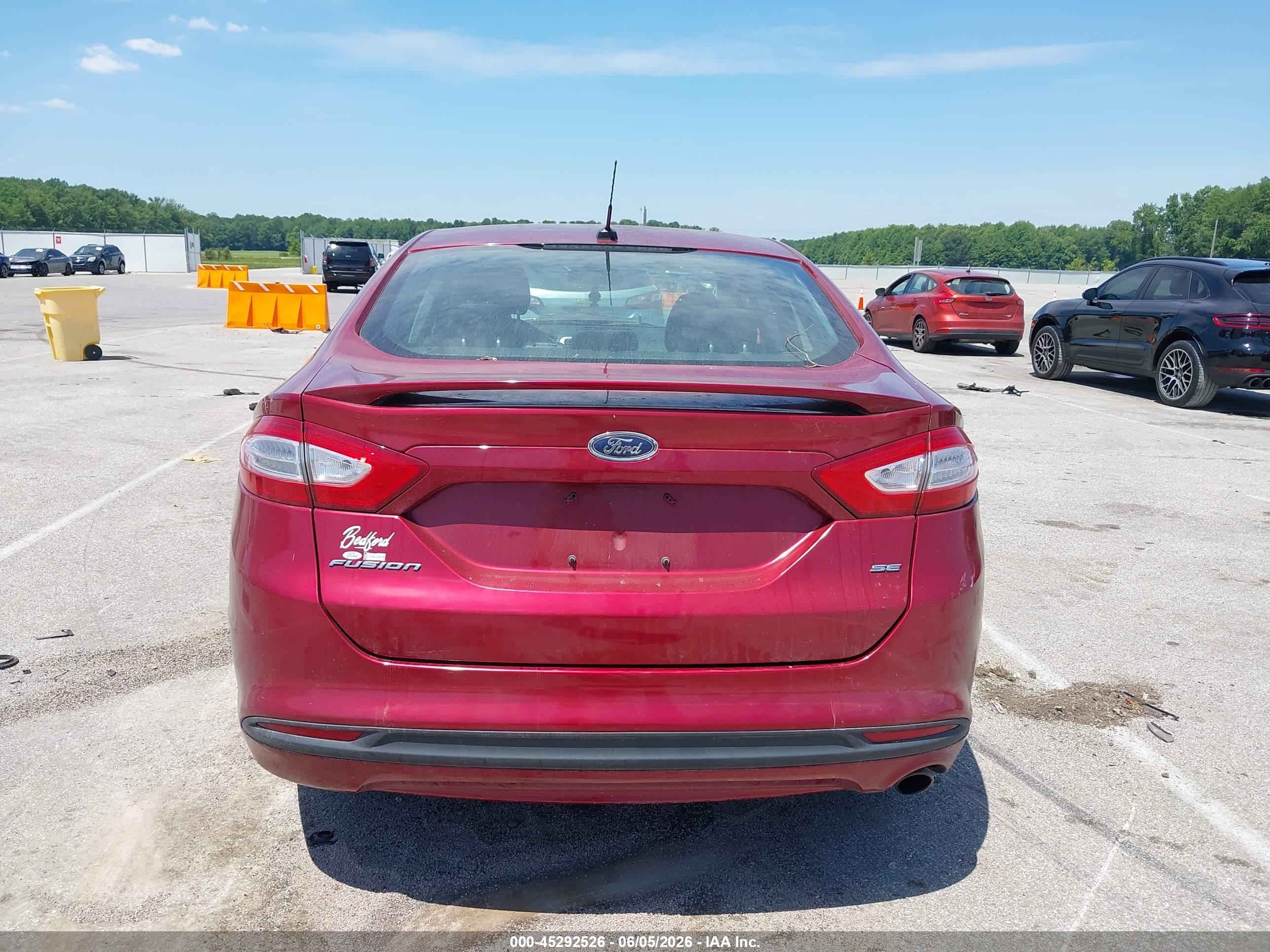 2013 Ford Fusion Se Red vin: 3FA6P0H79DR322199