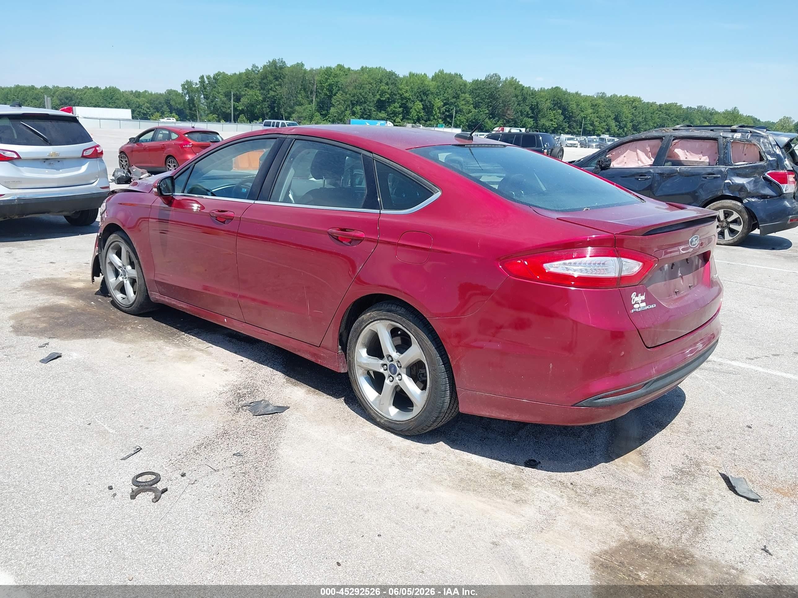 2013 Ford Fusion Se Red vin: 3FA6P0H79DR322199
