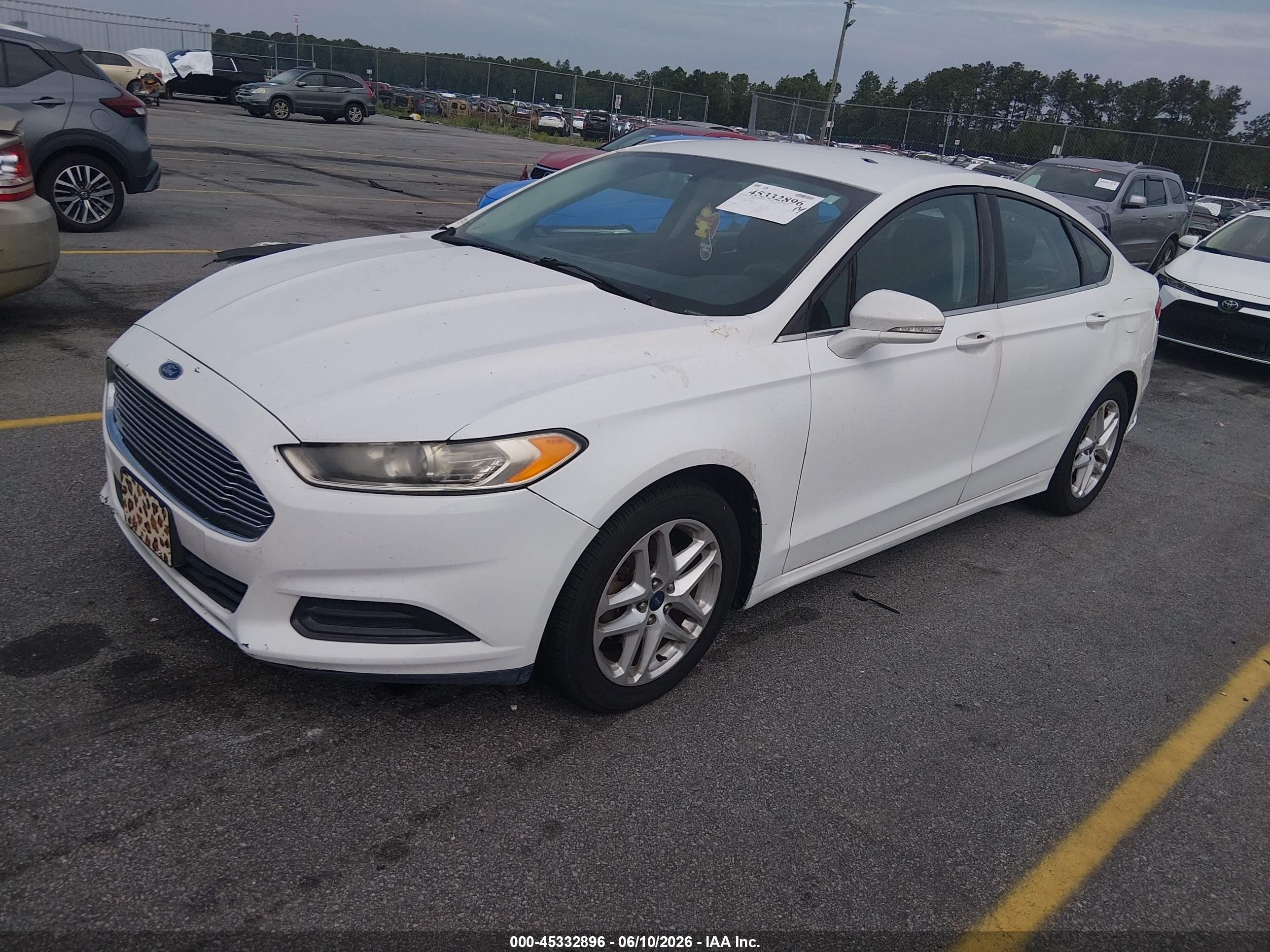2013 Ford Fusion Se White vin: 3FA6P0H79DR349502