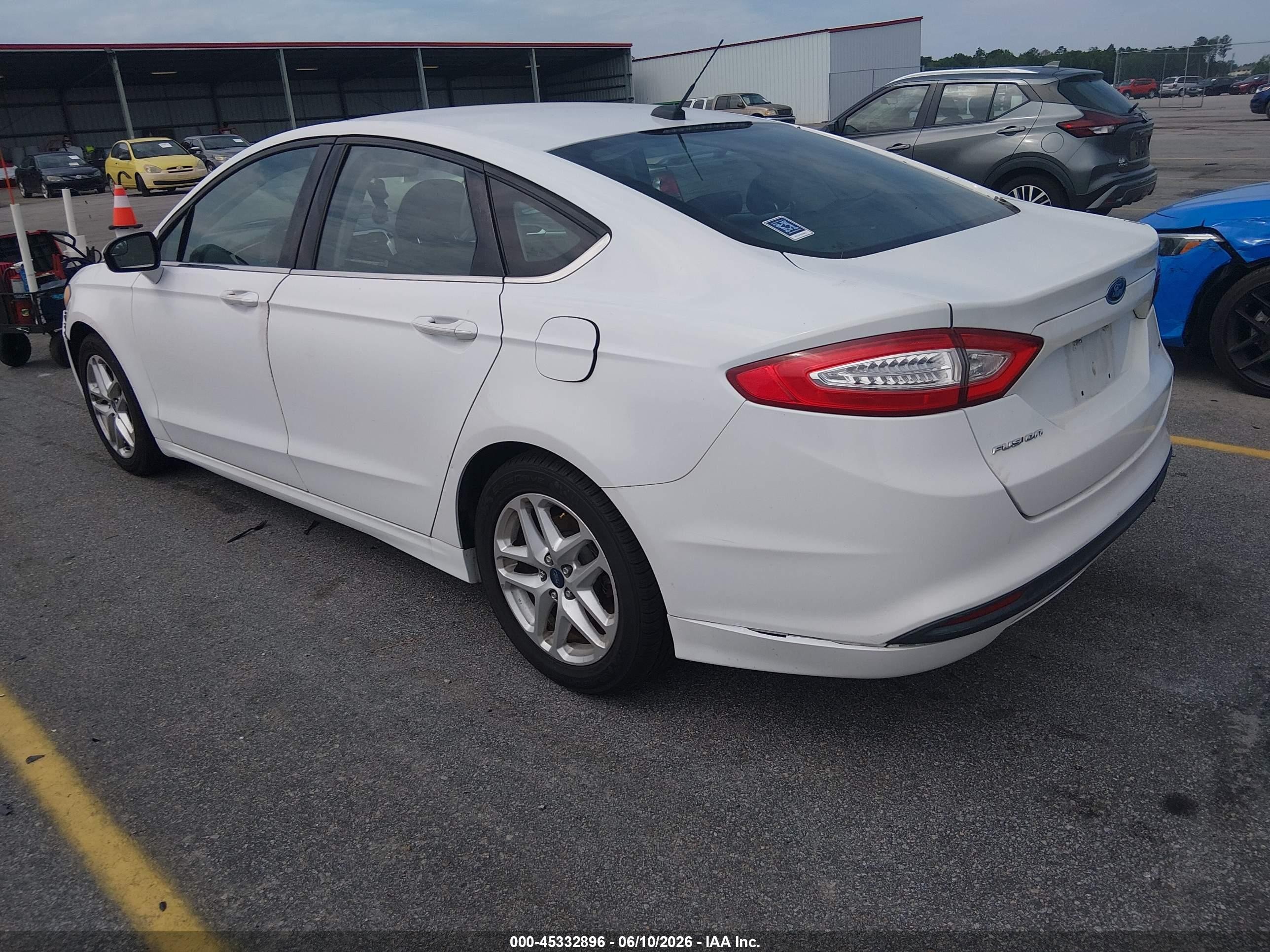 2013 Ford Fusion Se White vin: 3FA6P0H79DR349502