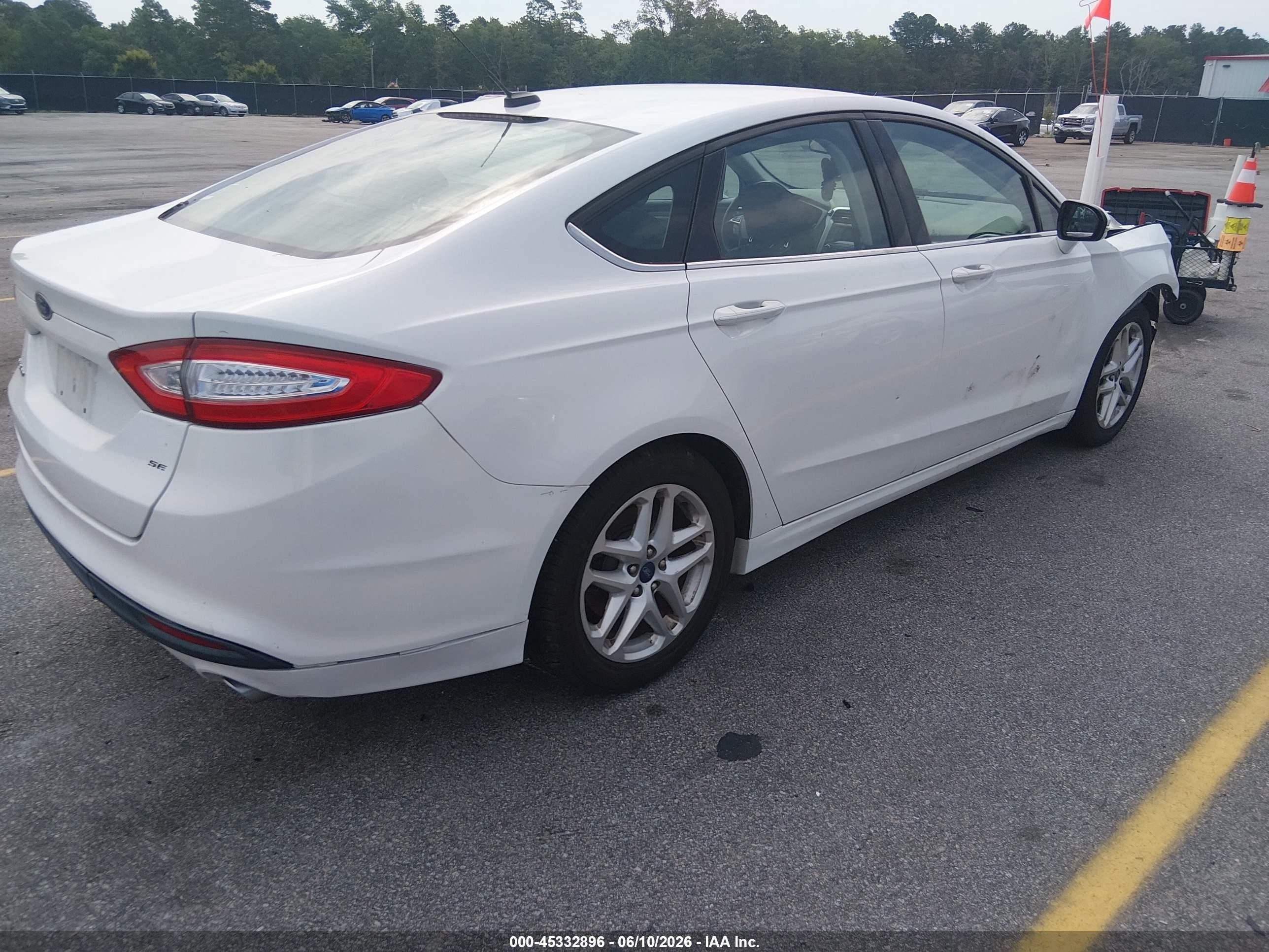 2013 Ford Fusion Se White vin: 3FA6P0H79DR349502