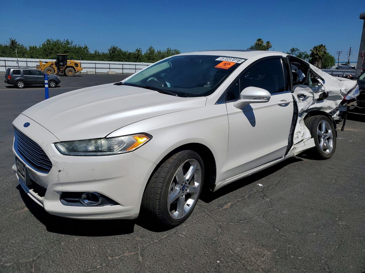 2014 Ford Fusion Se White vin: 3FA6P0H79ER112199