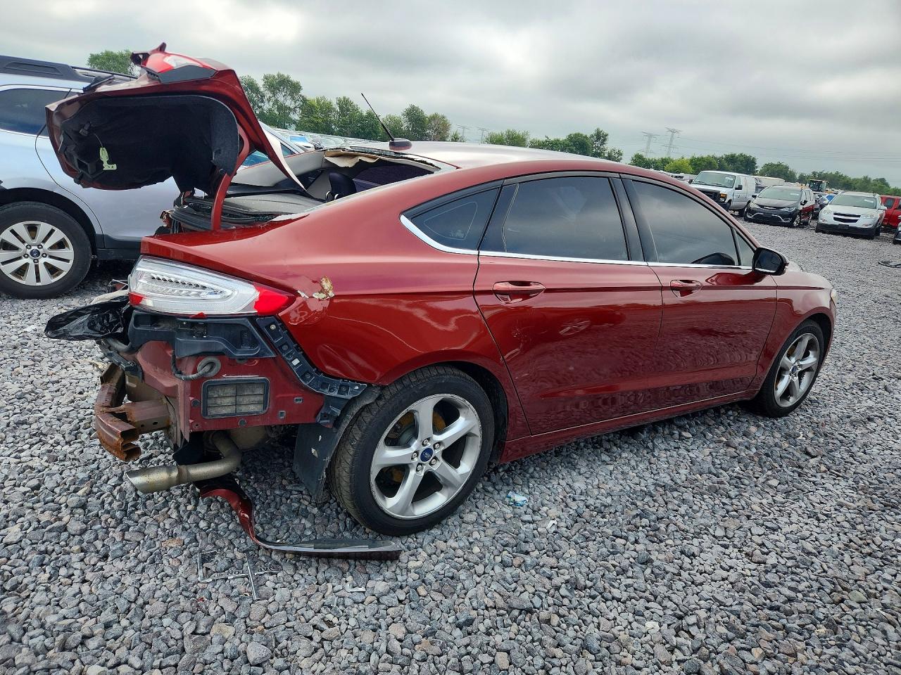 2014 Ford Fusion Se Red vin: 3FA6P0H79ER126958