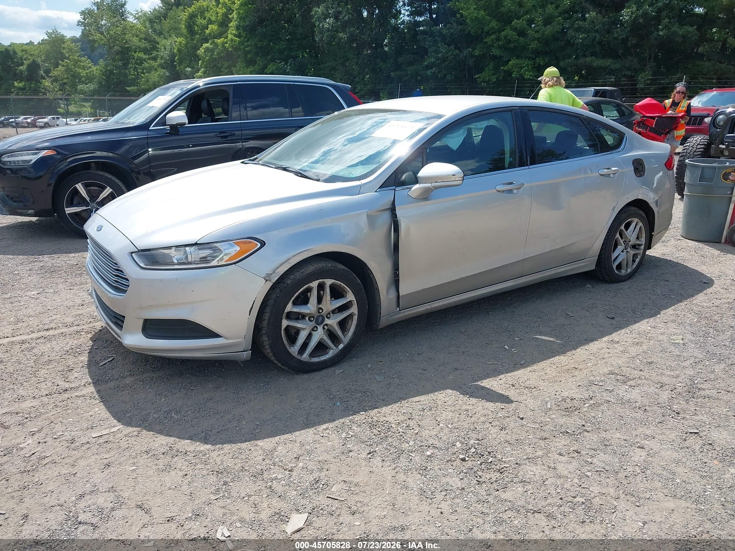 2014 Ford Fusion Se Silver vin: 3FA6P0H79ER196332