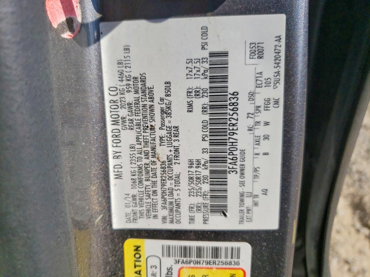 2014 Ford Fusion Se Серый vin: 3FA6P0H79ER256836