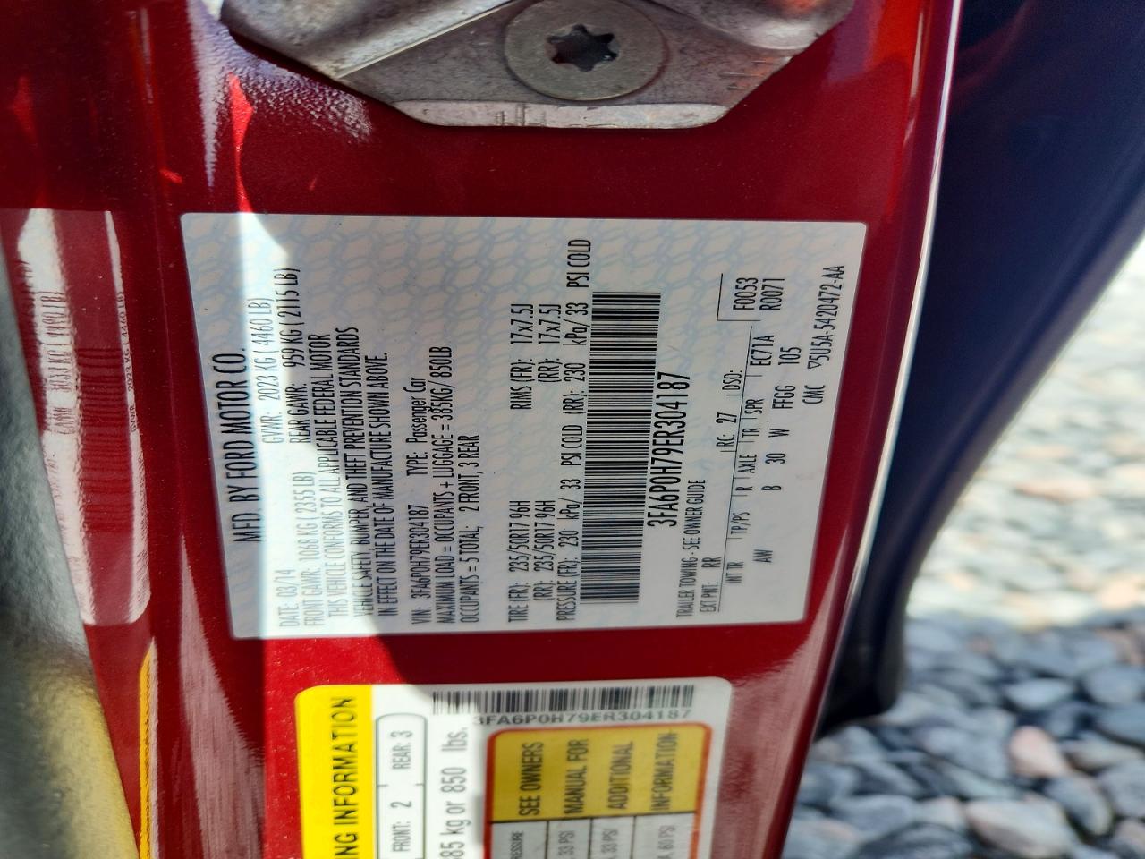 2014 Ford Fusion Se Red vin: 3FA6P0H79ER304187