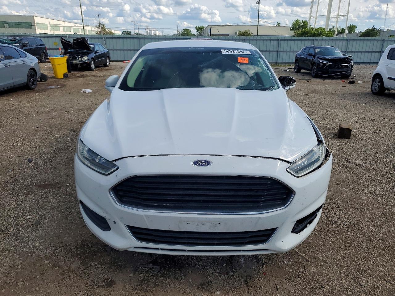 2014 Ford Fusion Se White vin: 3FA6P0H79ER322799