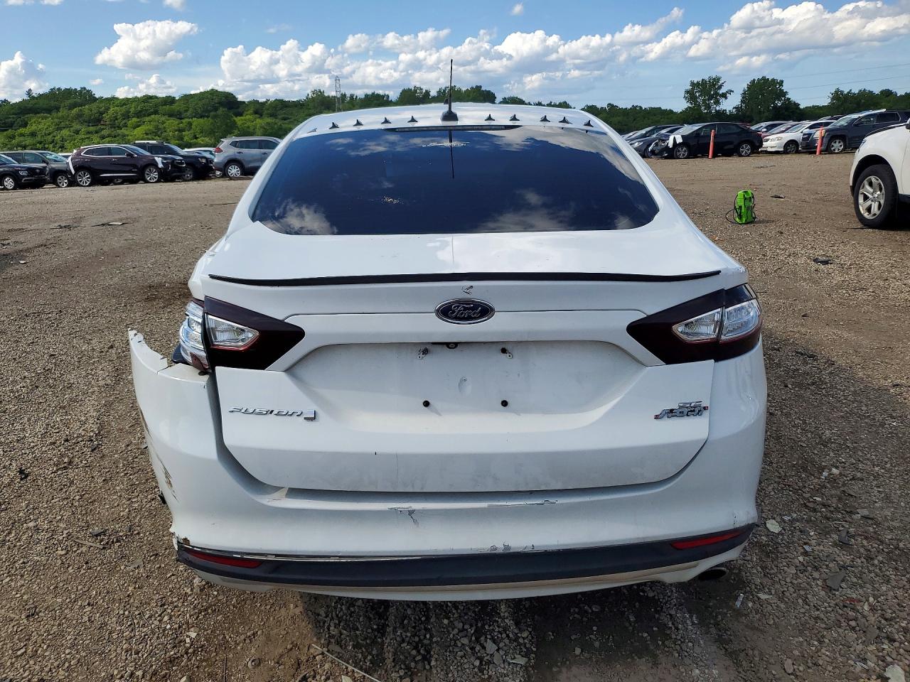 2014 Ford Fusion Se White vin: 3FA6P0H79ER322799