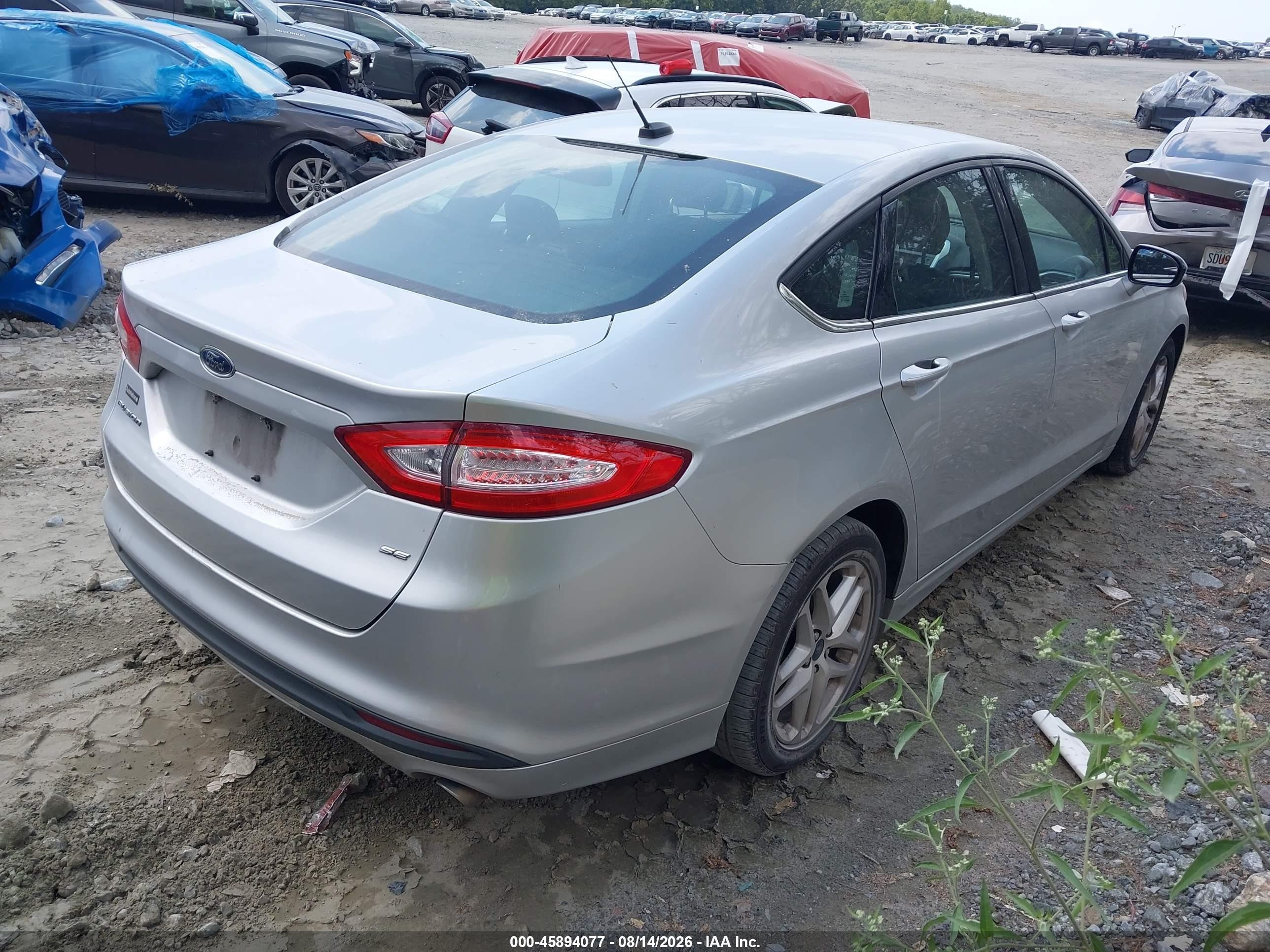 2014 Ford Fusion Se Серебряный vin: 3FA6P0H79ER326786