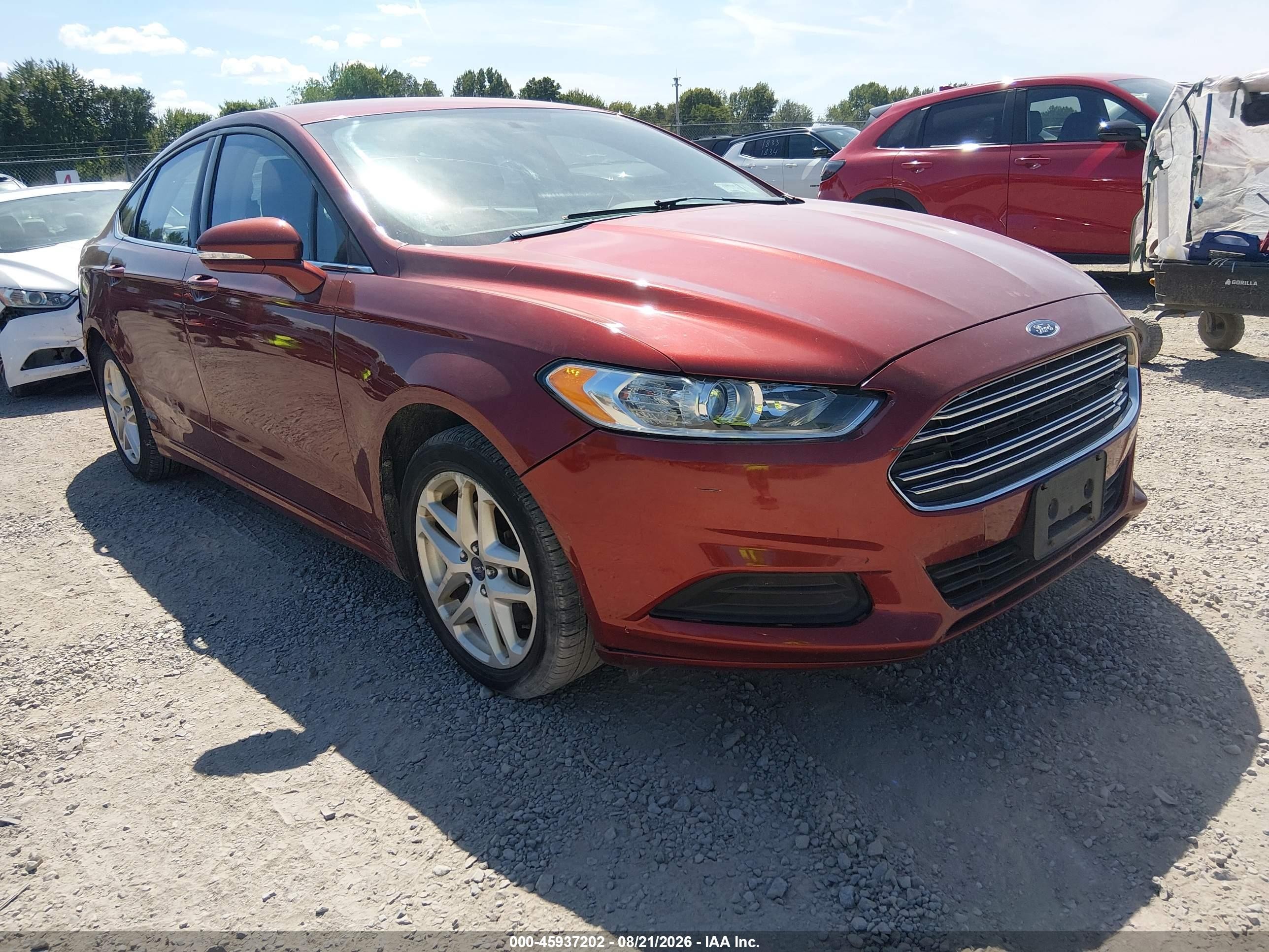 2014 Ford Fusion Se Red vin: 3FA6P0H79ER351901