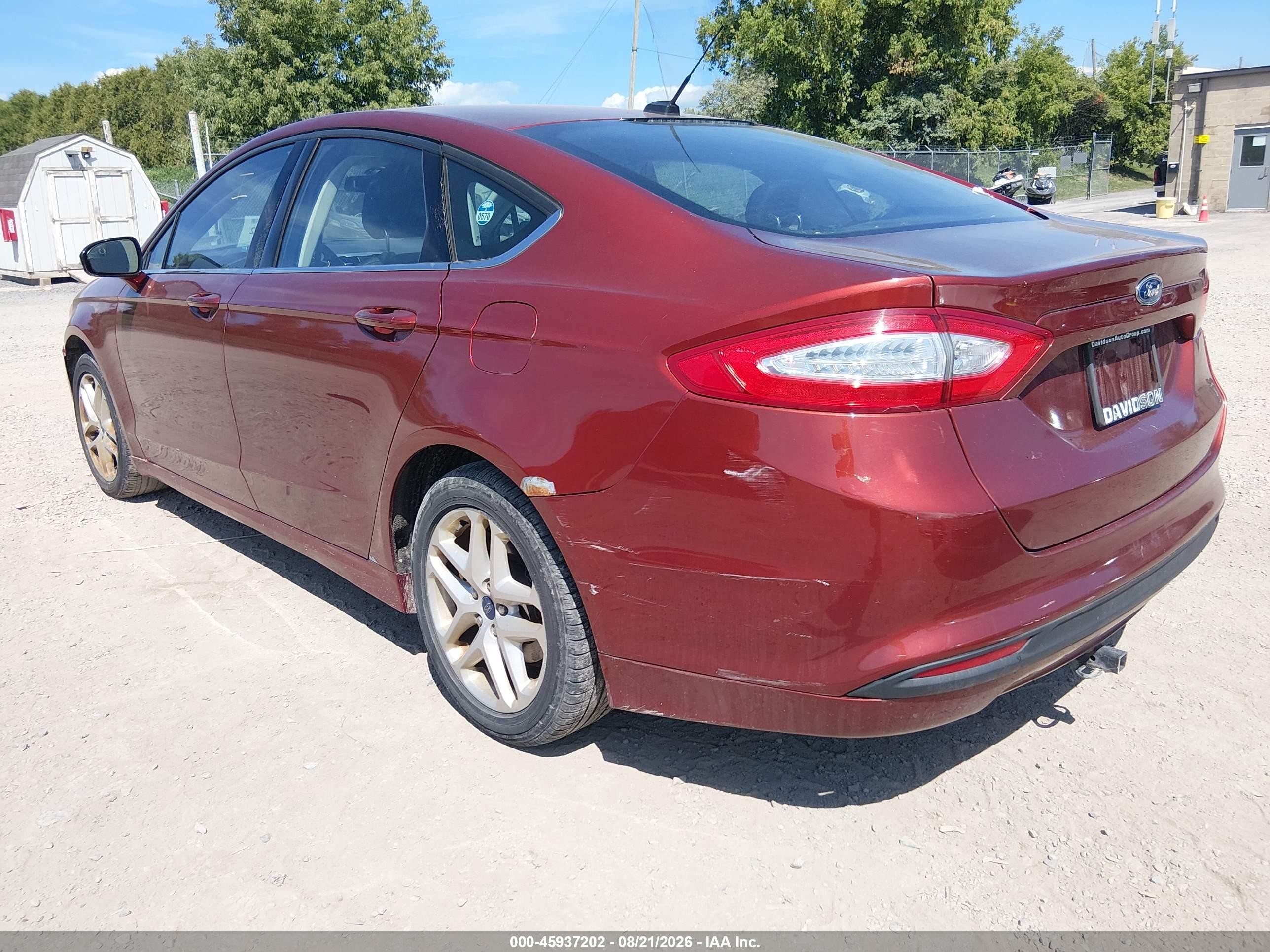 2014 Ford Fusion Se Red vin: 3FA6P0H79ER351901