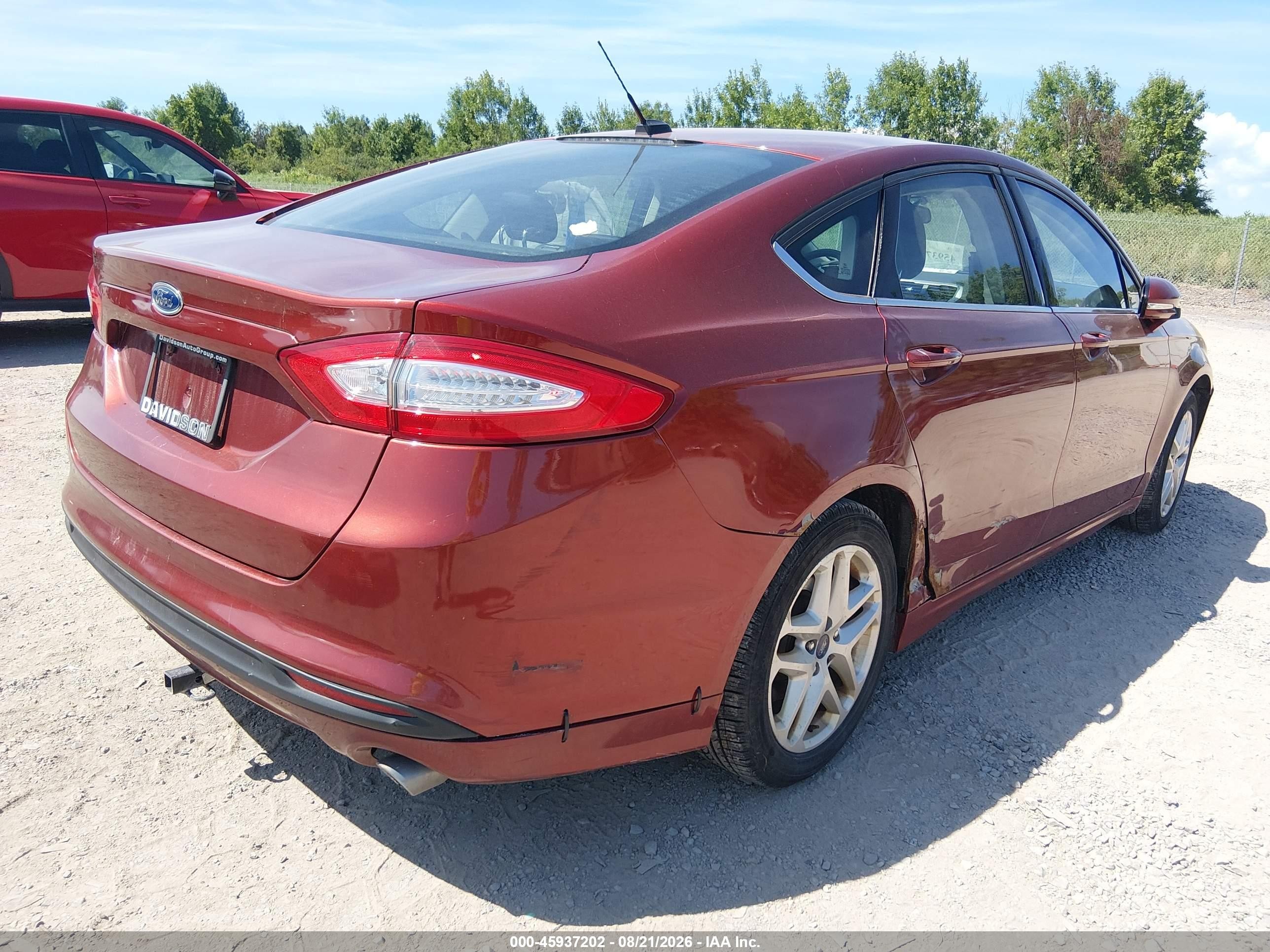 2014 Ford Fusion Se Red vin: 3FA6P0H79ER351901