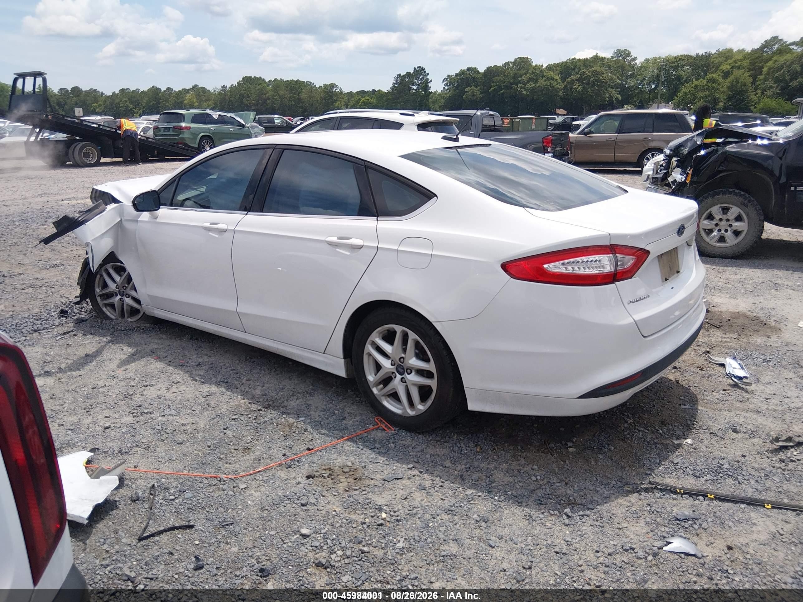 2014 Ford Fusion Se White vin: 3FA6P0H79ER358203