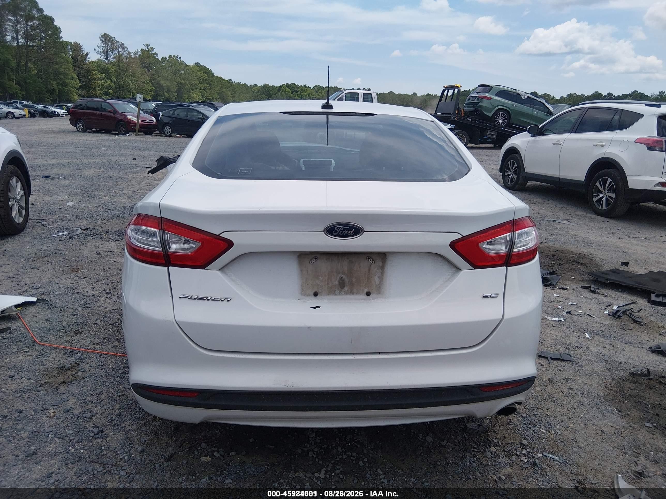 2014 Ford Fusion Se White vin: 3FA6P0H79ER358203