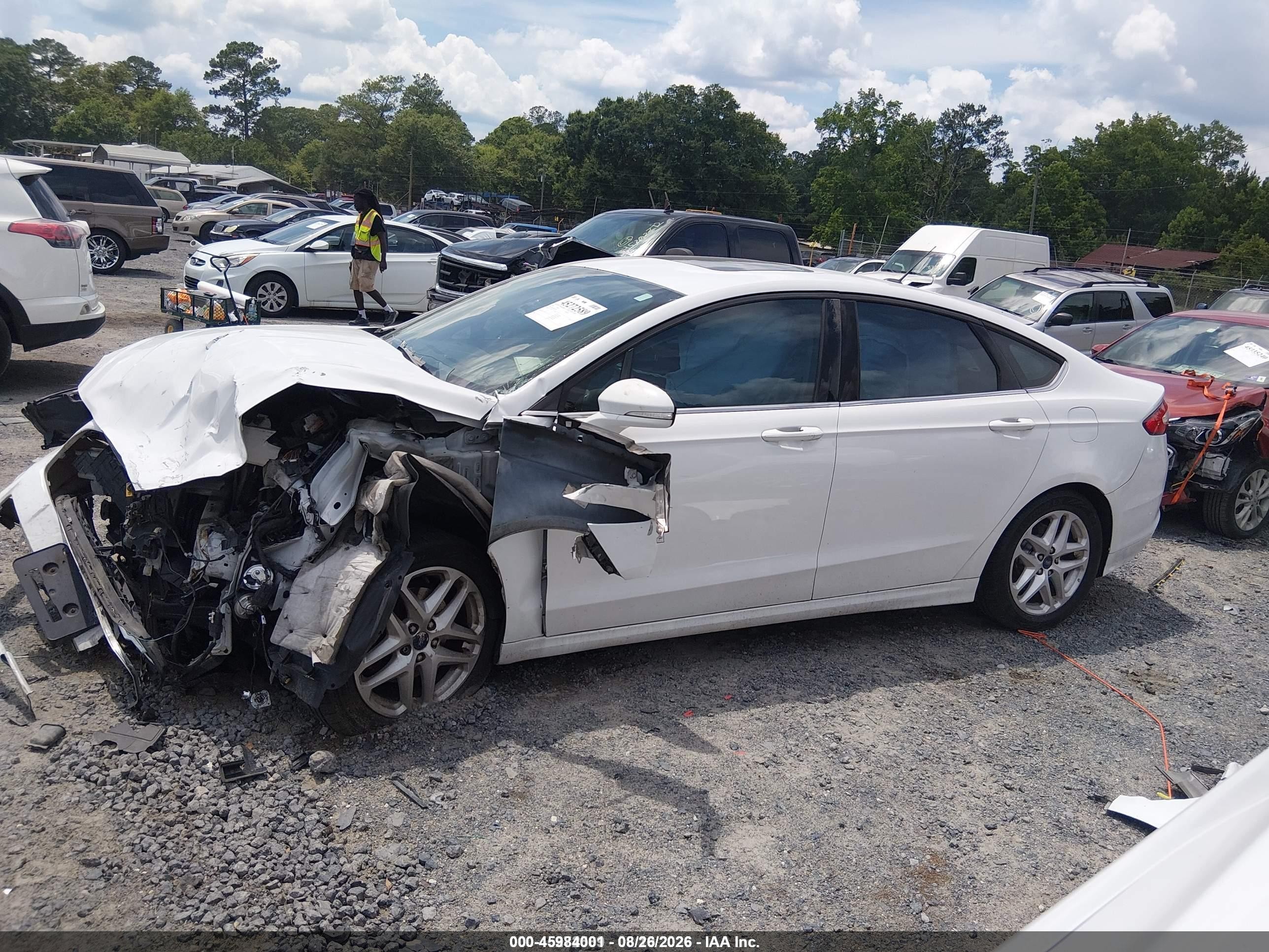 2014 Ford Fusion Se White vin: 3FA6P0H79ER358203