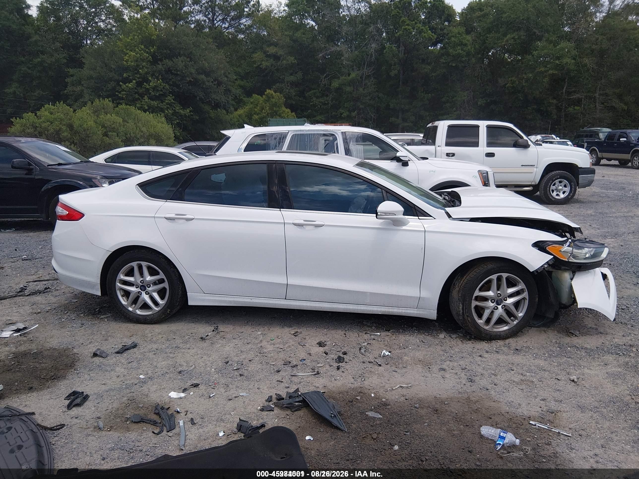 2014 Ford Fusion Se White vin: 3FA6P0H79ER358203