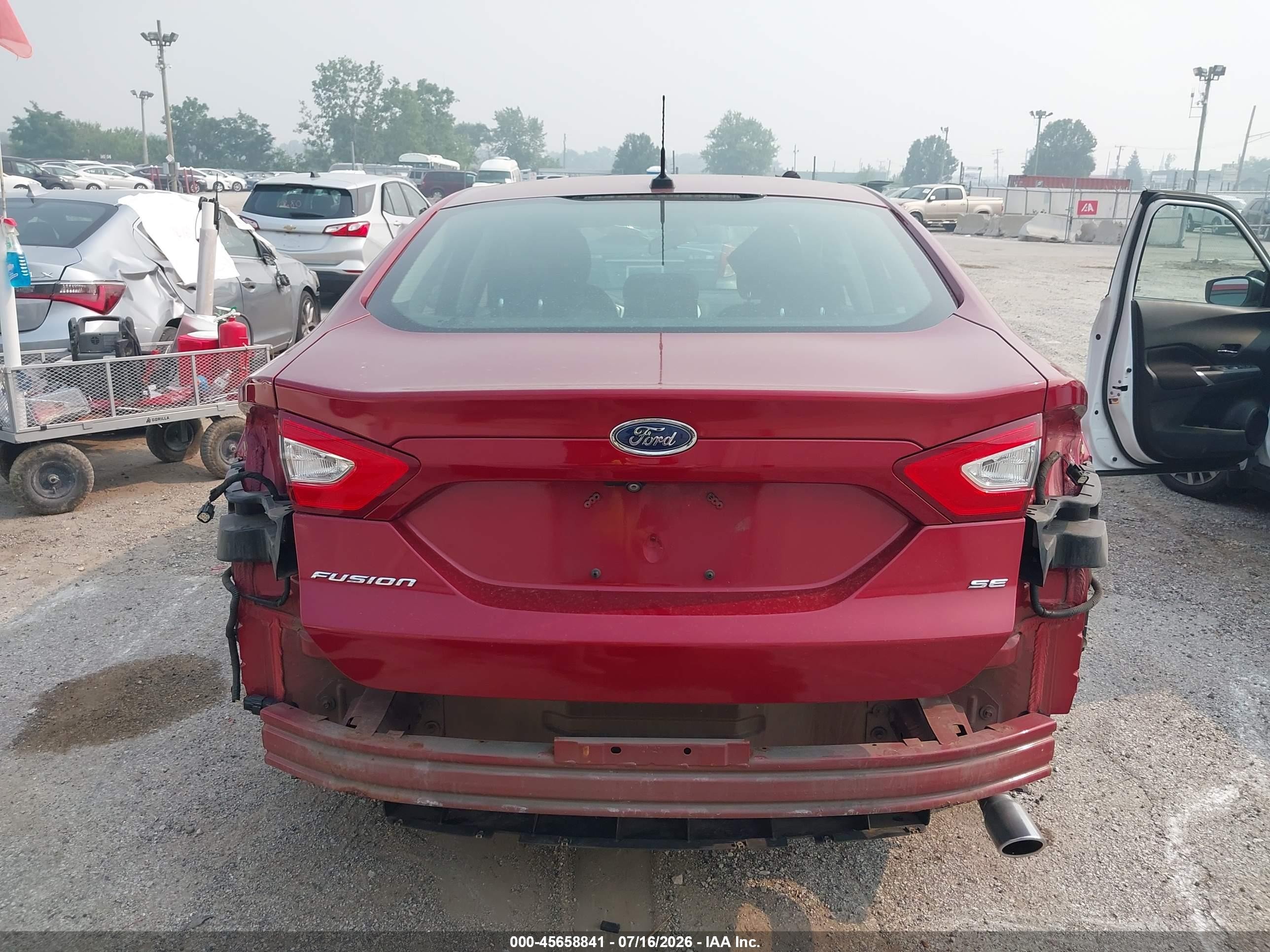 2014 Ford Fusion Se Red vin: 3FA6P0H79ER387667
