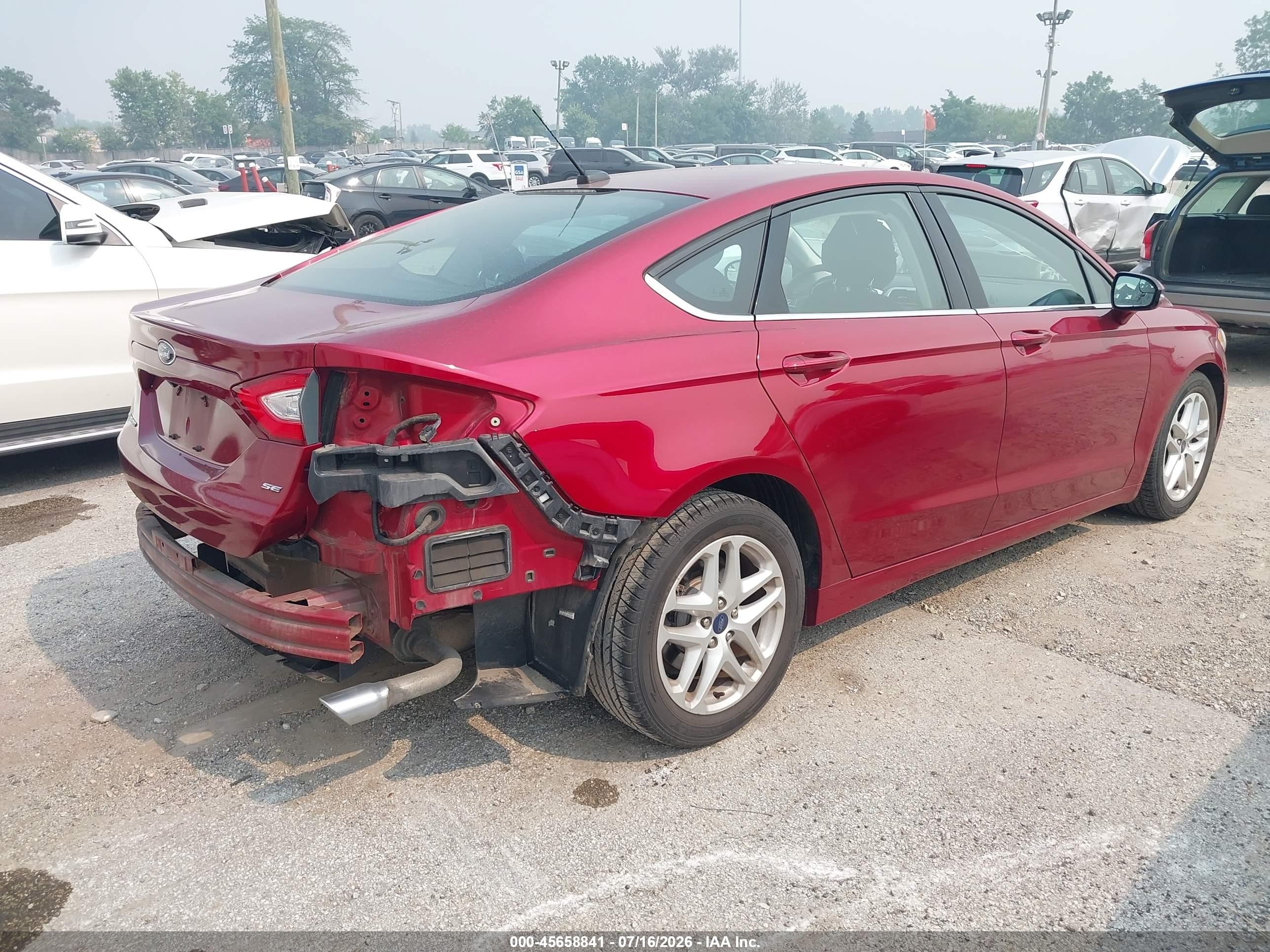 2014 Ford Fusion Se Red vin: 3FA6P0H79ER387667