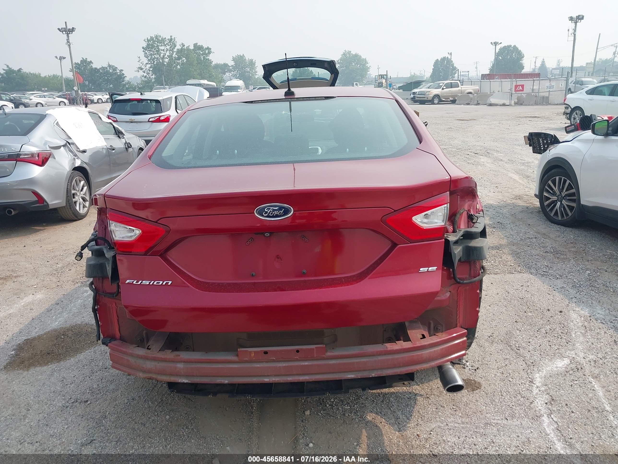 2014 Ford Fusion Se Red vin: 3FA6P0H79ER387667