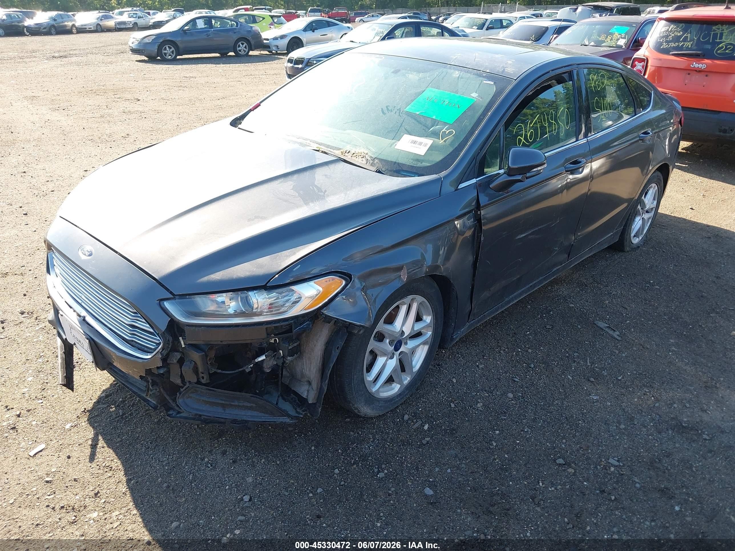 2015 Ford Fusion Se Gray vin: 3FA6P0H79FR176308