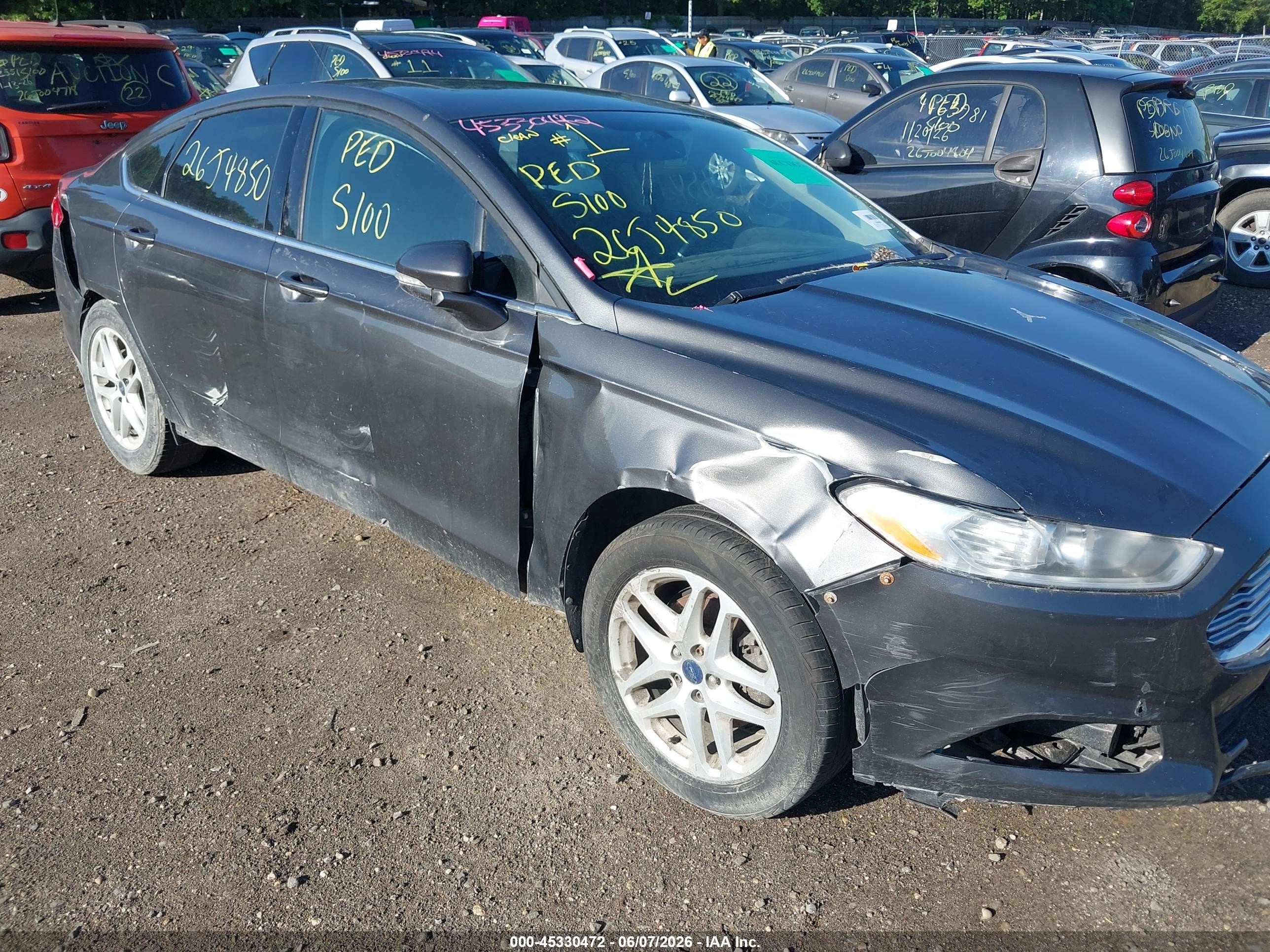 2015 Ford Fusion Se Gray vin: 3FA6P0H79FR176308
