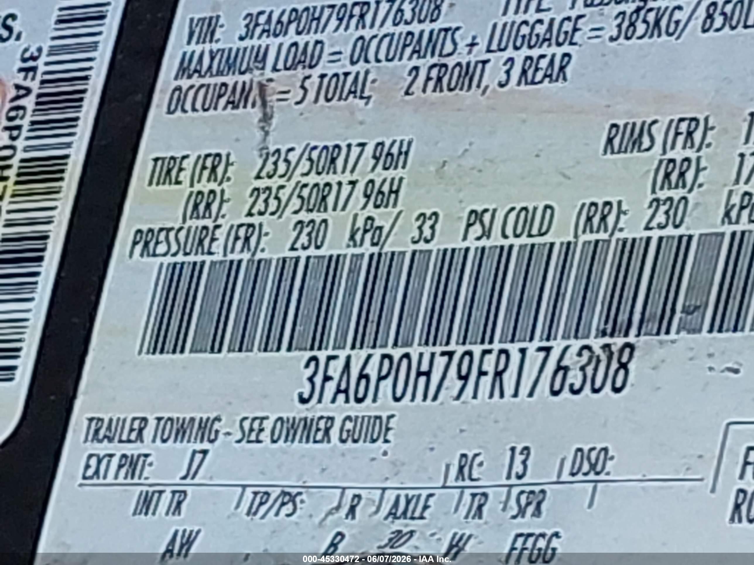 2015 Ford Fusion Se Gray vin: 3FA6P0H79FR176308