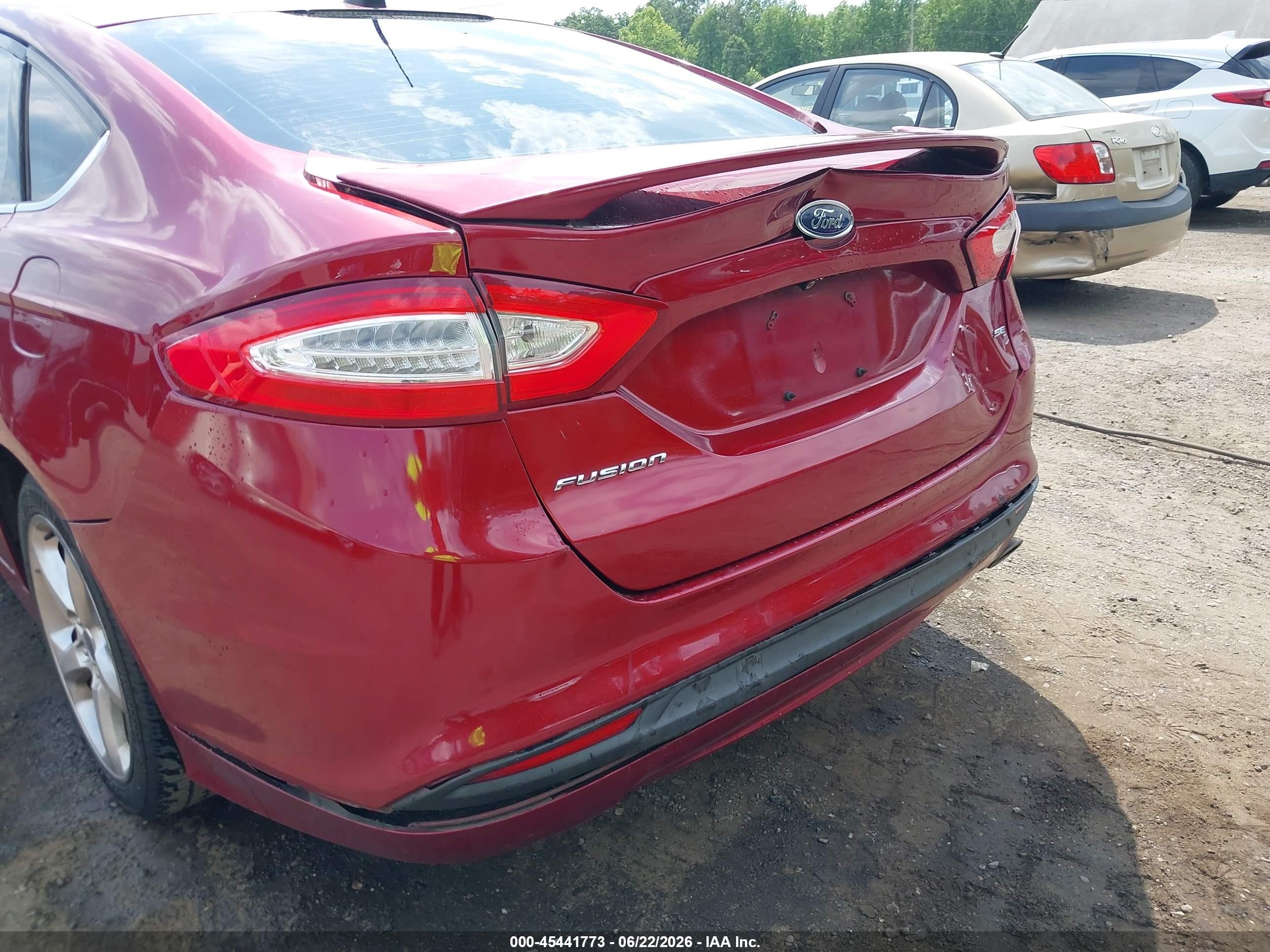 2015 Ford Fusion Se Burgundy vin: 3FA6P0H79FR205192