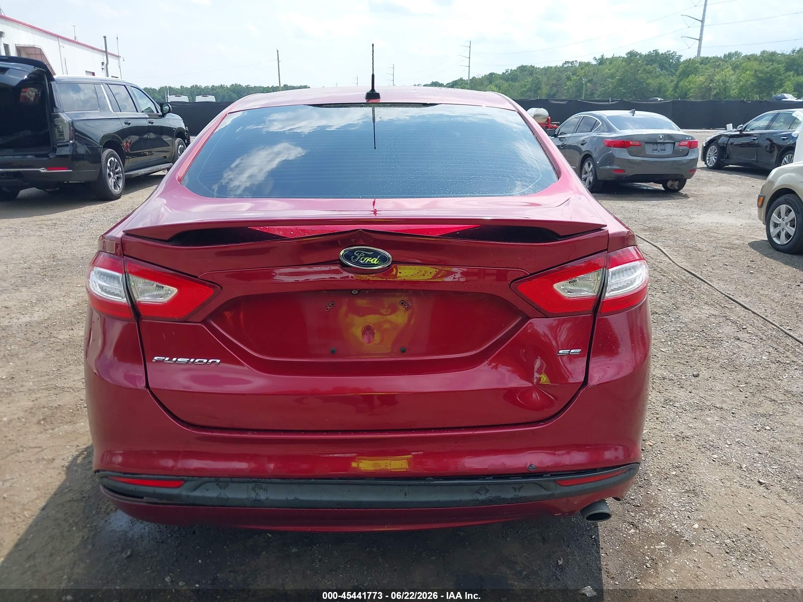 2015 Ford Fusion Se Burgundy vin: 3FA6P0H79FR205192