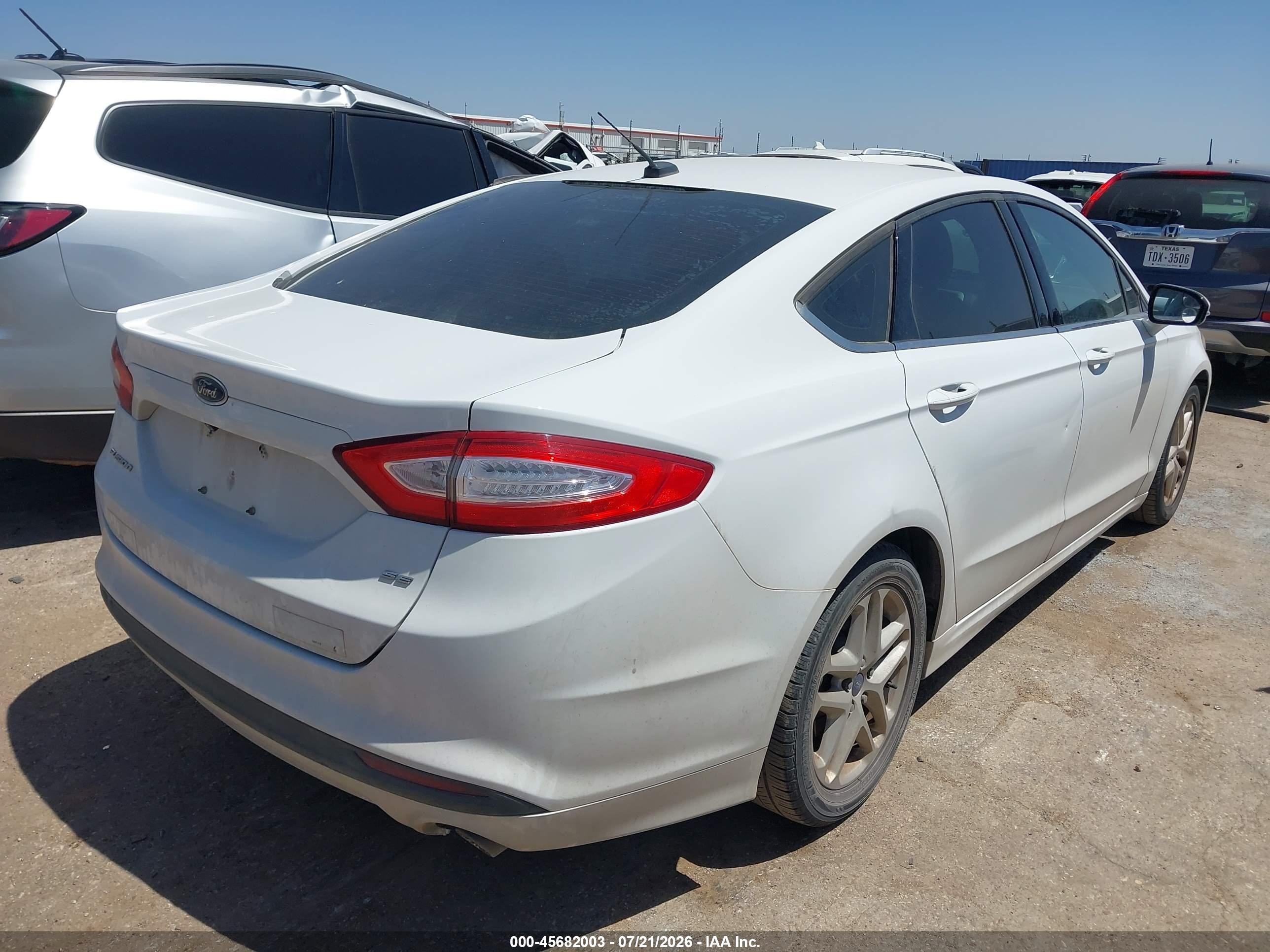 2015 Ford Fusion Se White vin: 3FA6P0H79FR227810