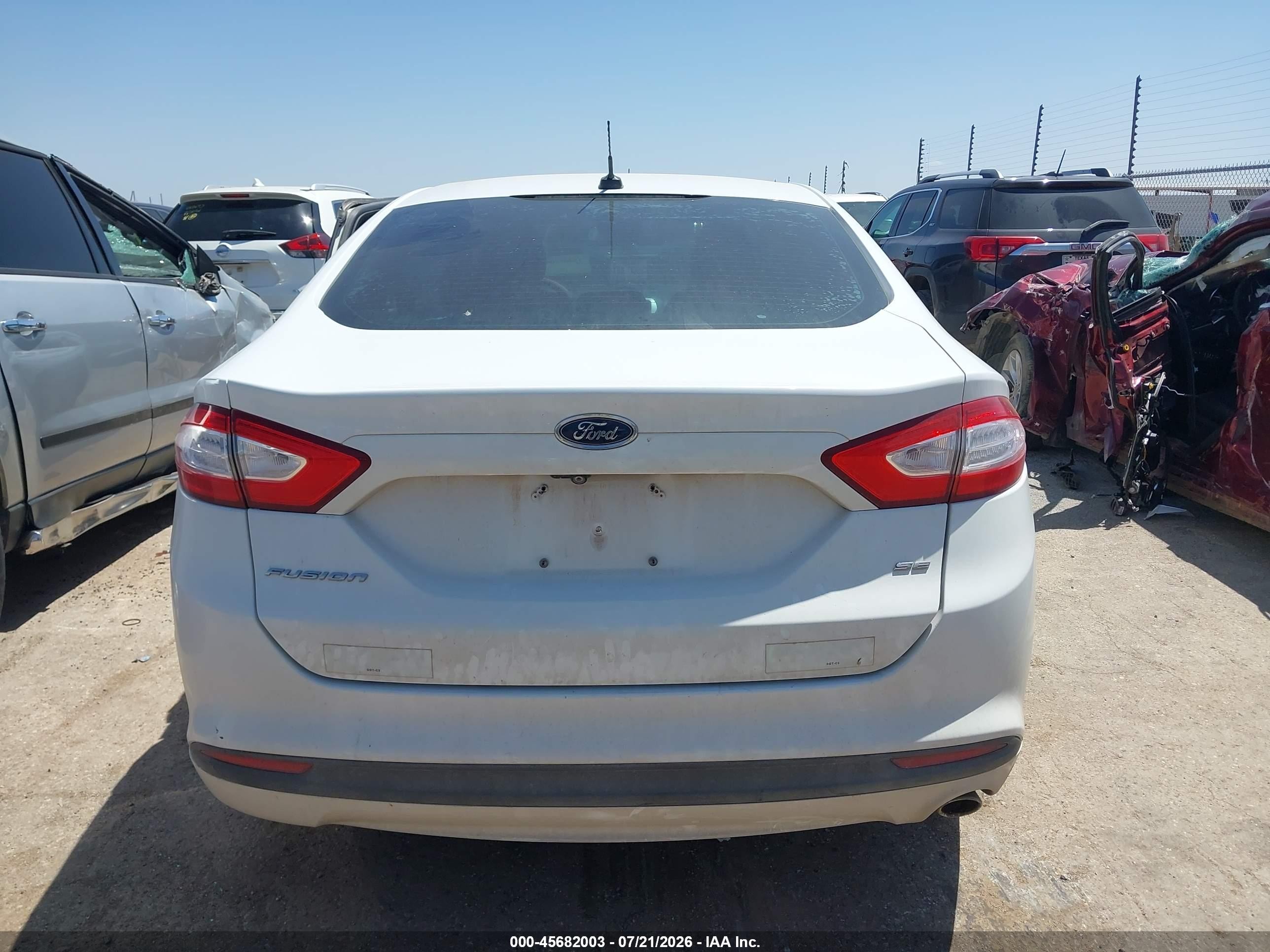 2015 Ford Fusion Se White vin: 3FA6P0H79FR227810