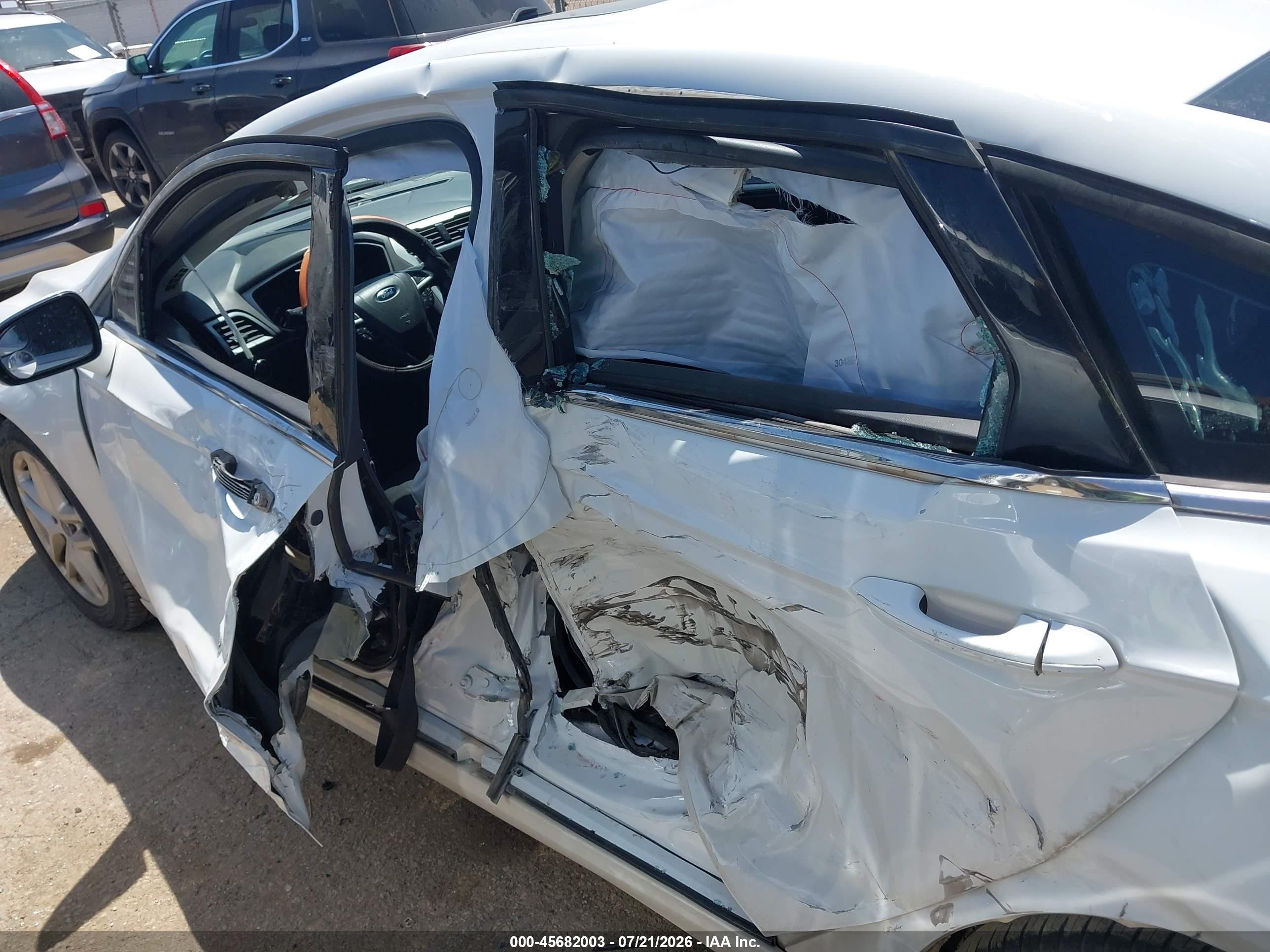 2015 Ford Fusion Se White vin: 3FA6P0H79FR227810