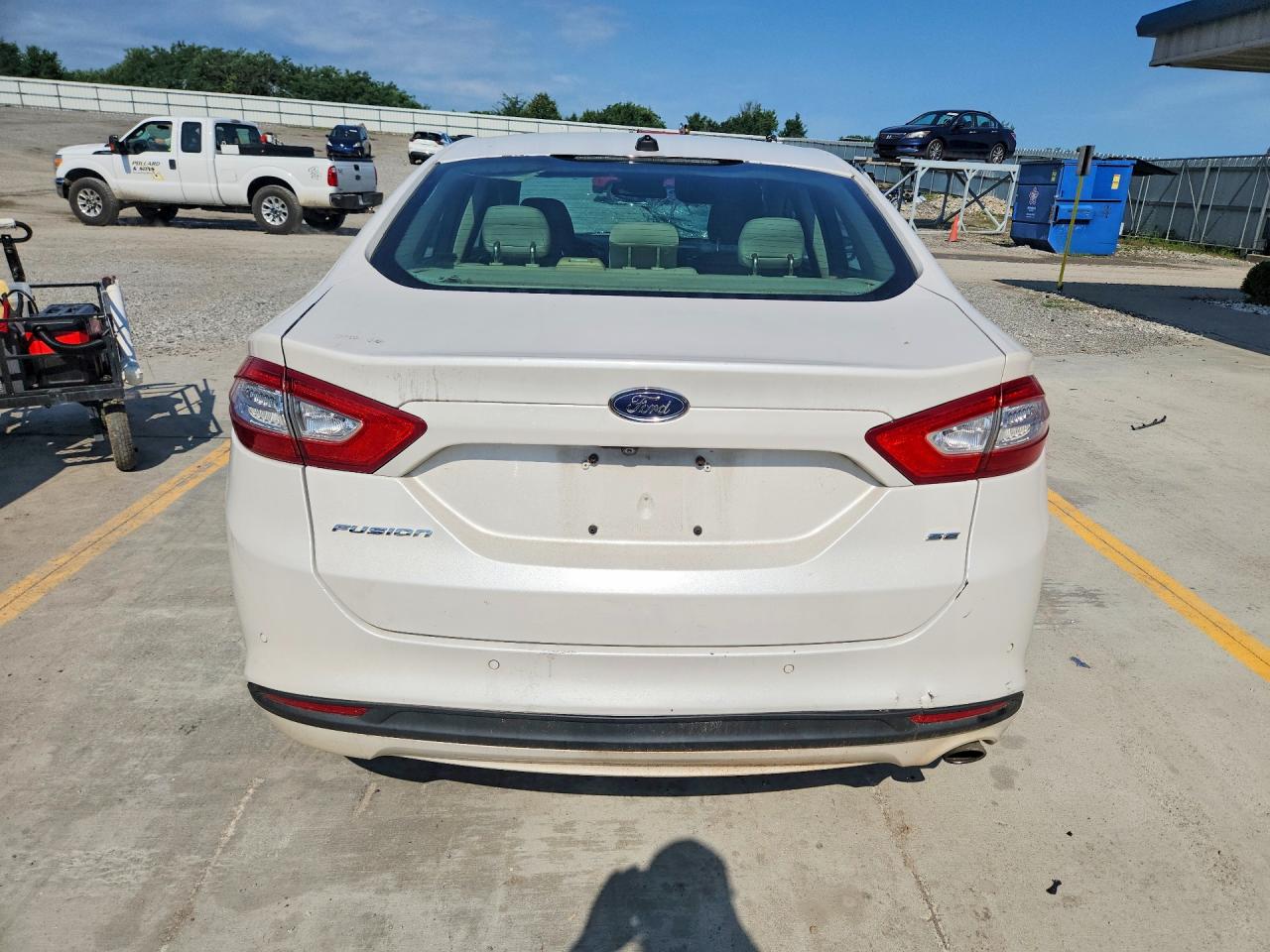 2013 Ford Fusion Se White vin: 3FA6P0H7XDR122383
