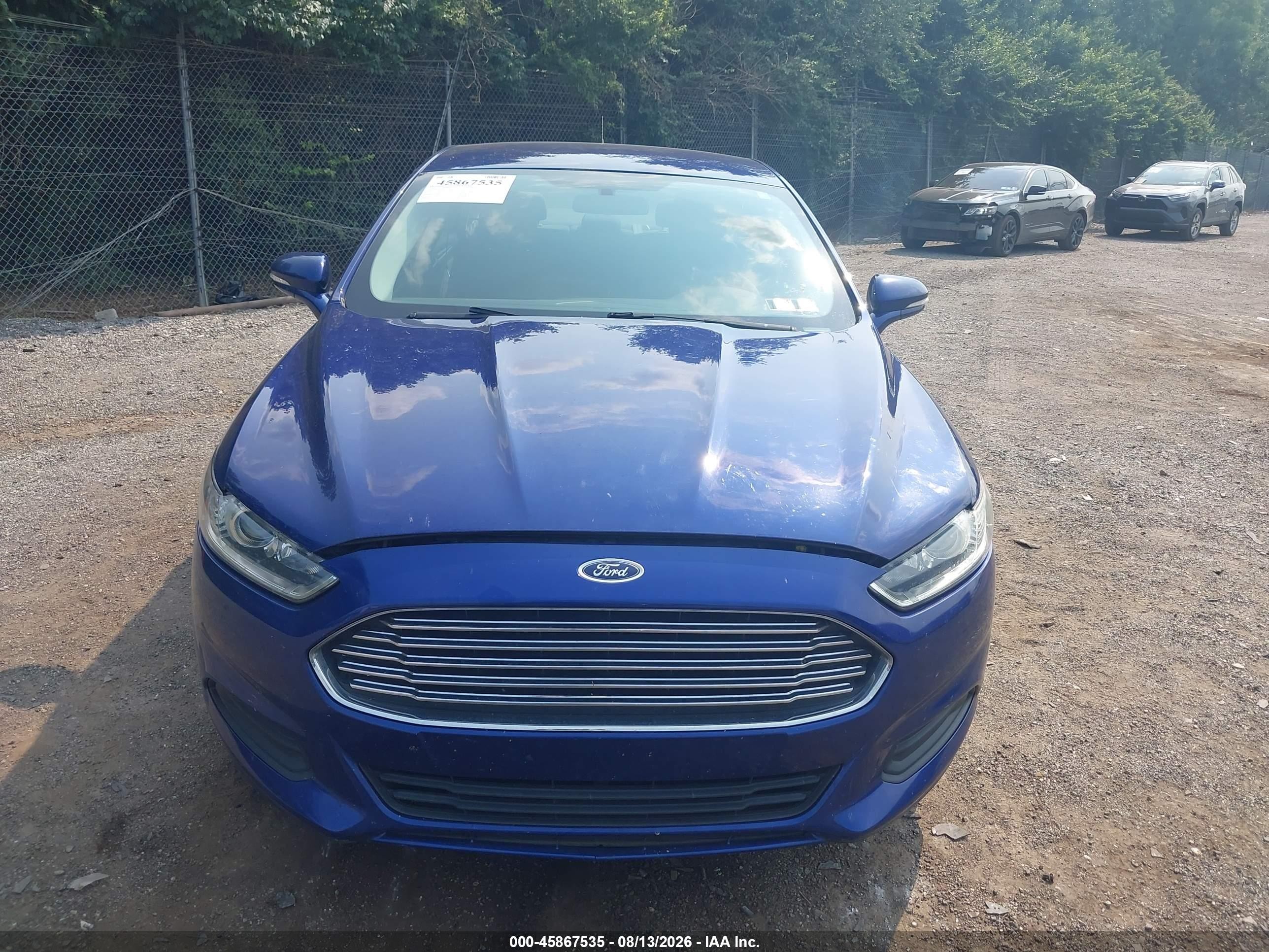2013 Ford Fusion Se Синий vin: 3FA6P0H7XDR149406