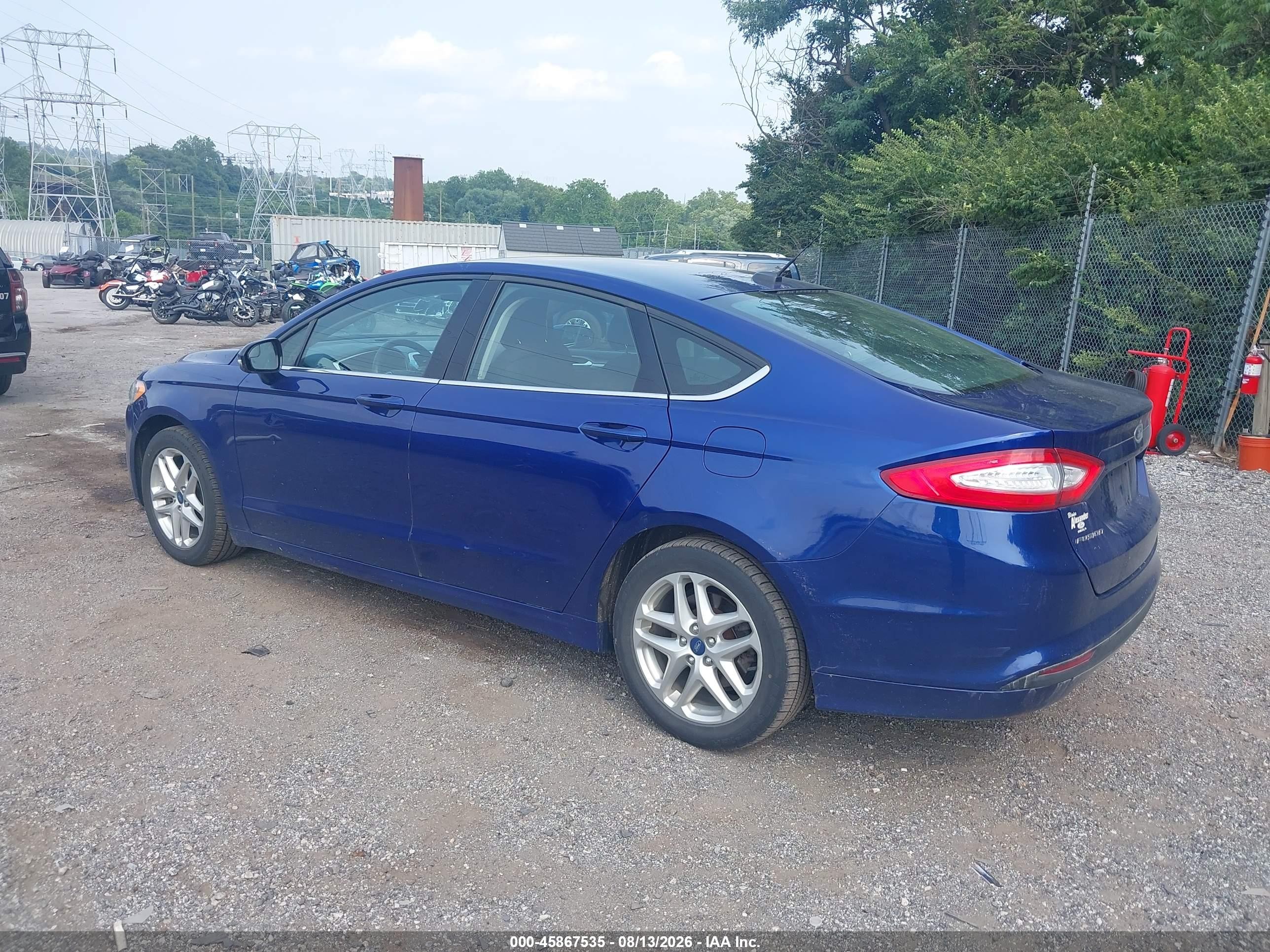 2013 Ford Fusion Se Синий vin: 3FA6P0H7XDR149406